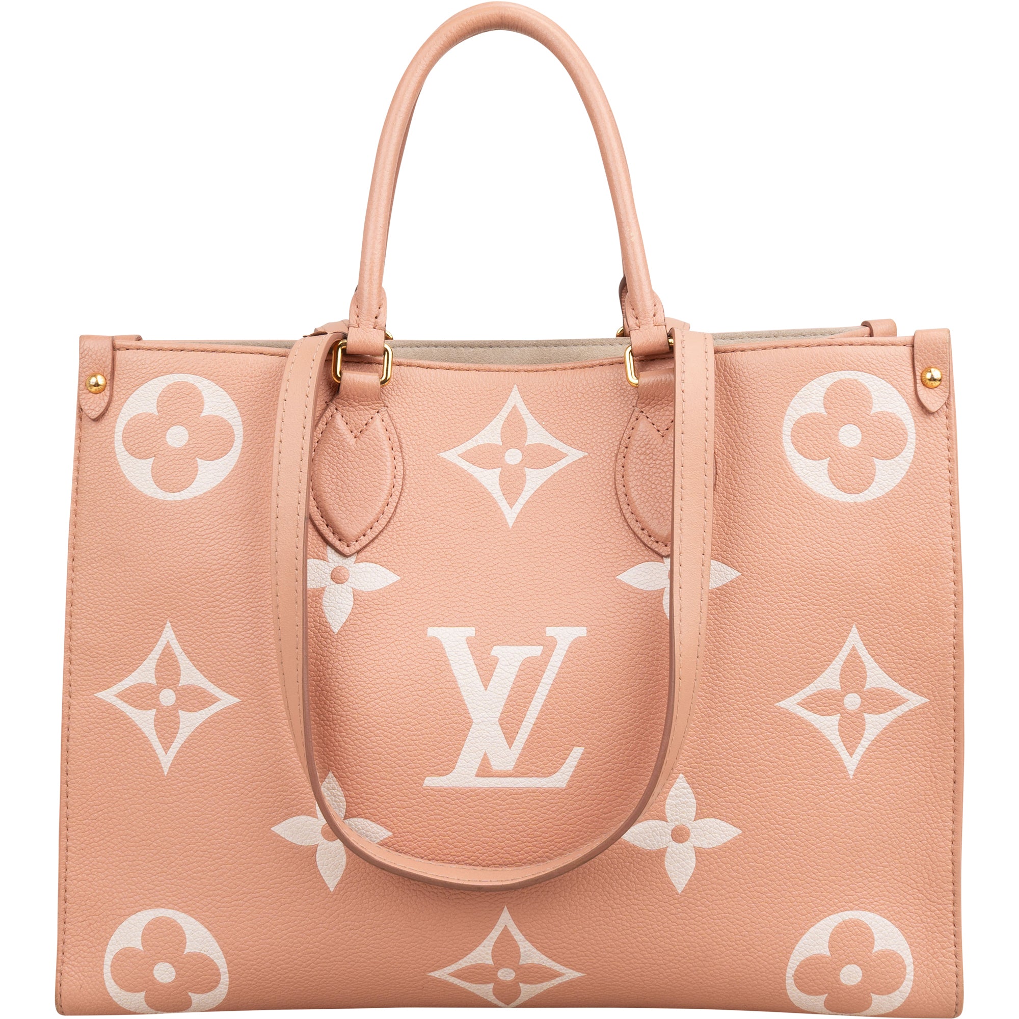Louis Vuitton Leather Monogram Empreinte Giant OnTheGo MM Handbag
