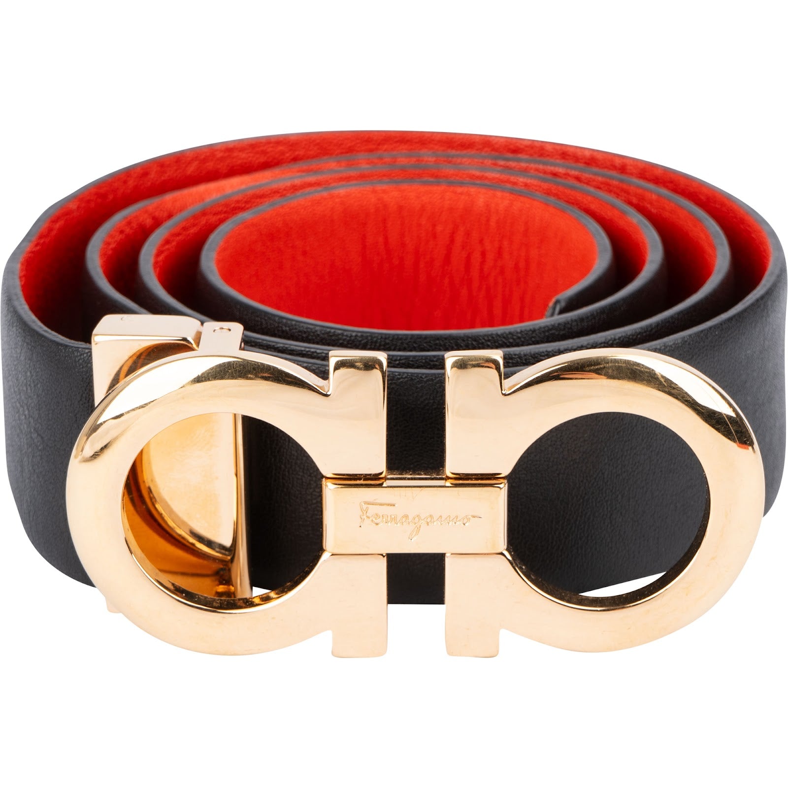 Salvatore Ferragamo Multicolor Leather Reversible Gancini Gürtel