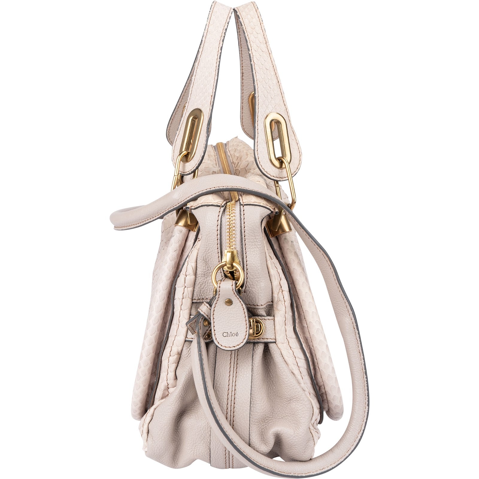 Chloé – Paraty Shoulder Bag aus Pythonleder
