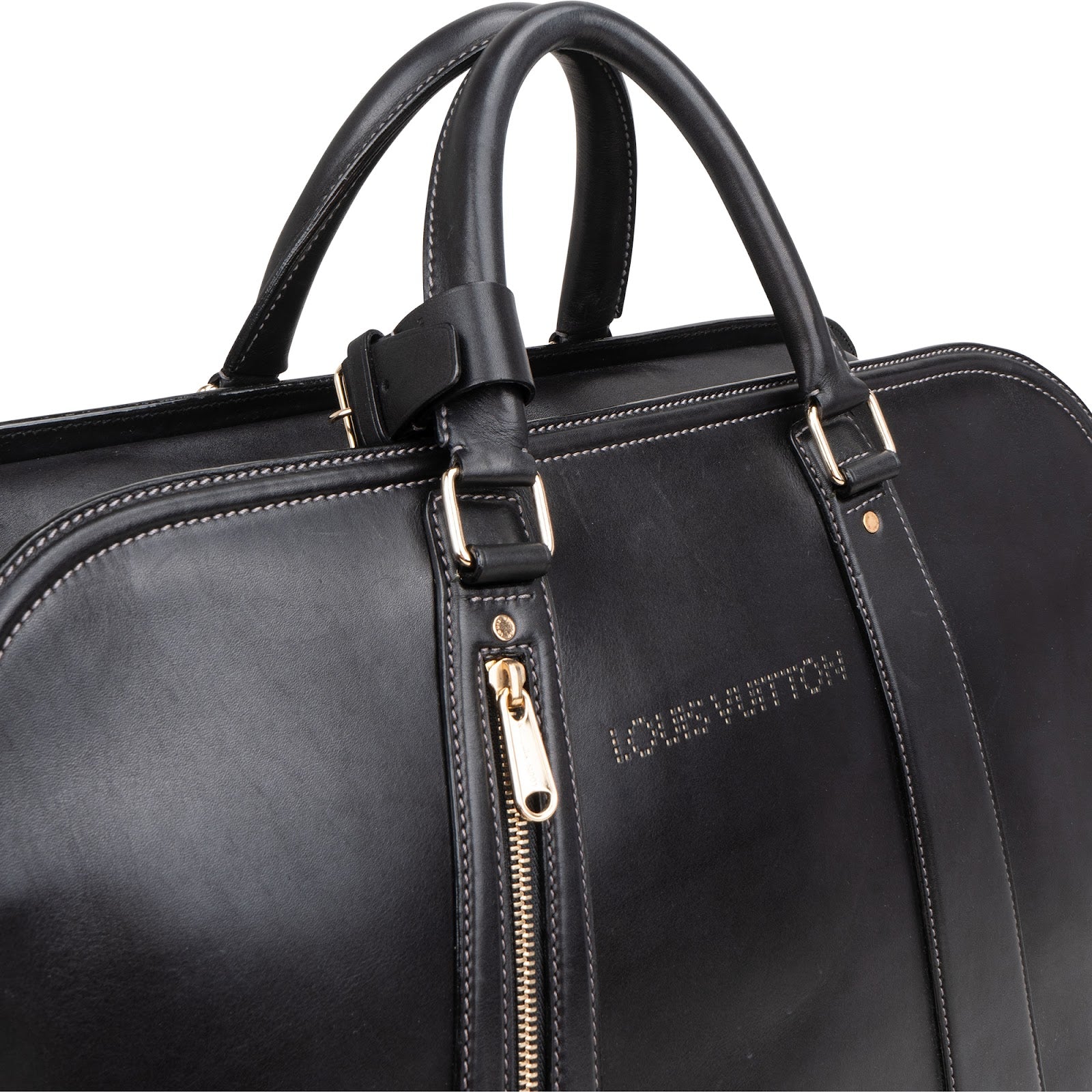 Sac de voyage Louis Vuitton Bequia en cuir noir 50