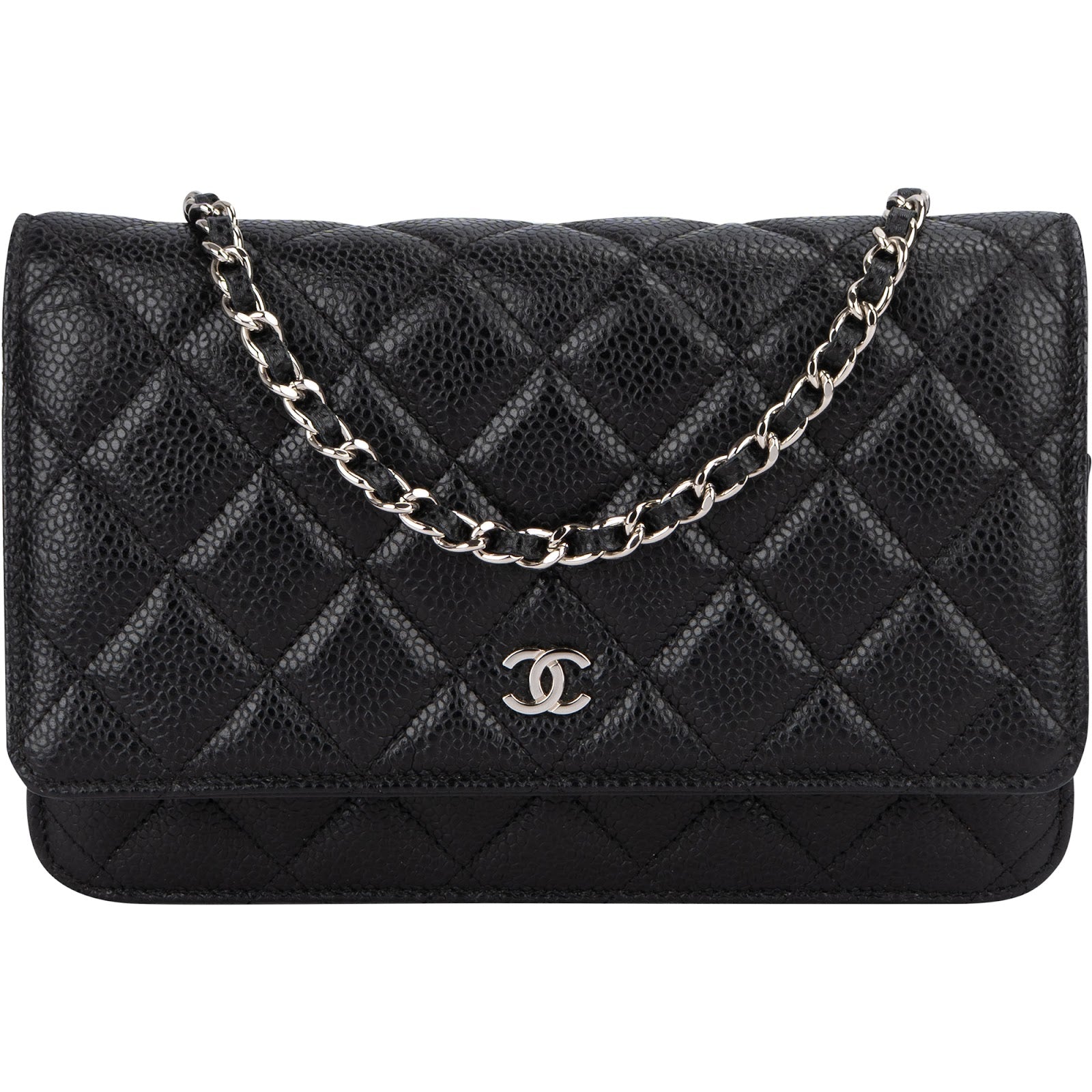 Chanel Quilted Caviar Leather Wallet on Chain
