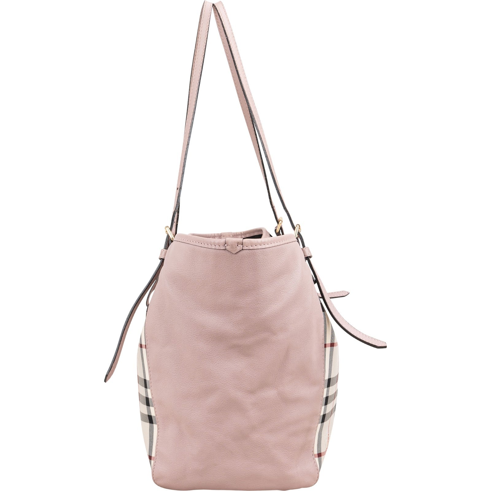 Burberry - Haymarket Check Leather Canter Shoulder Bag