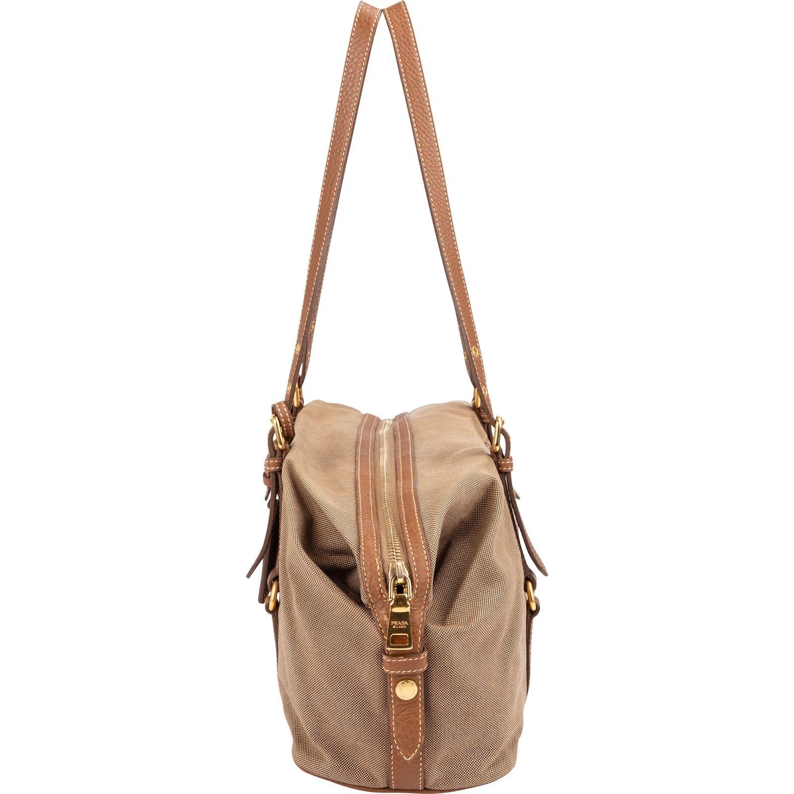 Prada – Emblem Jacquard Bauletto Schultertasche