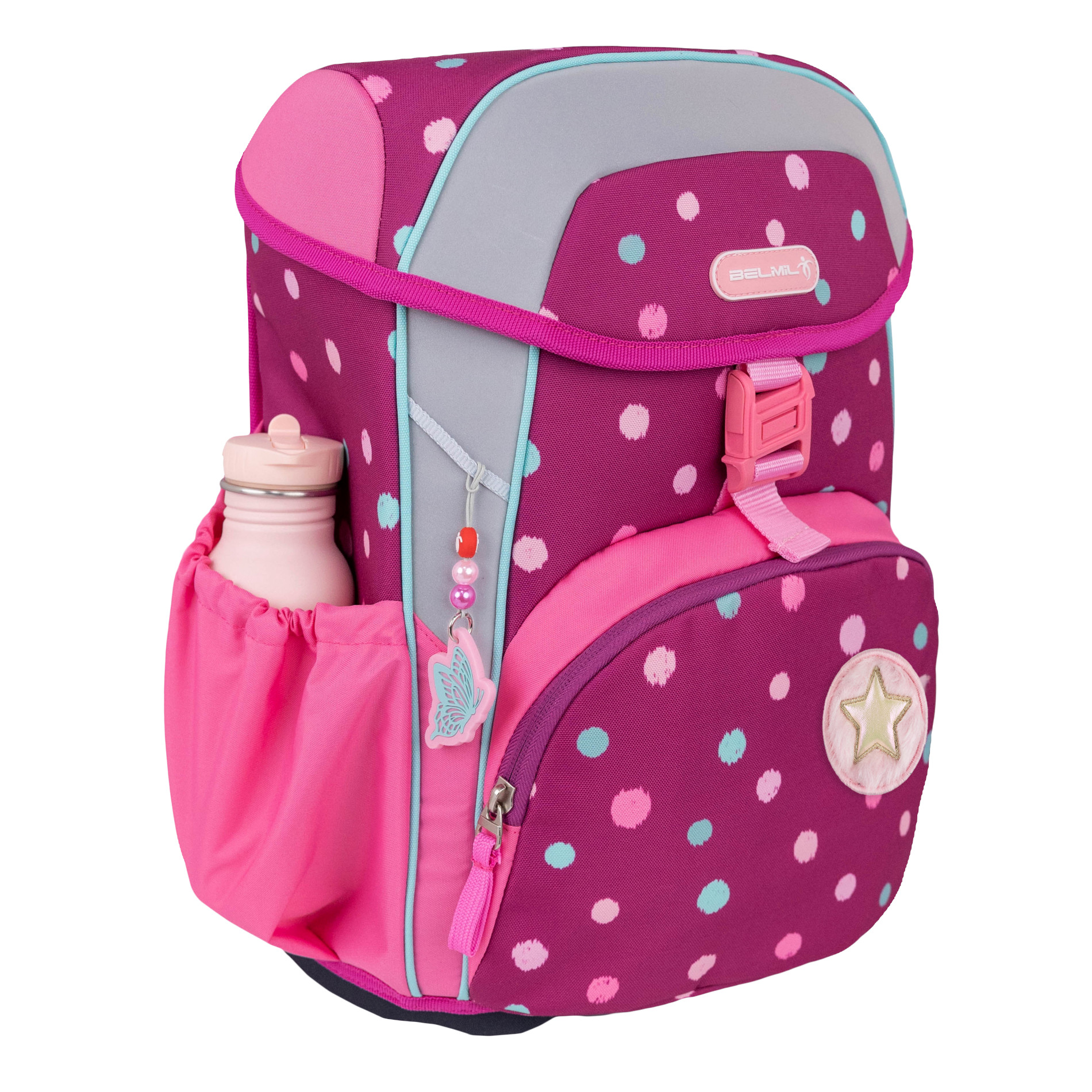 Belmil Maxi ergonomisches Schulranzen-Set 5-teilig "Starry Bubbles"