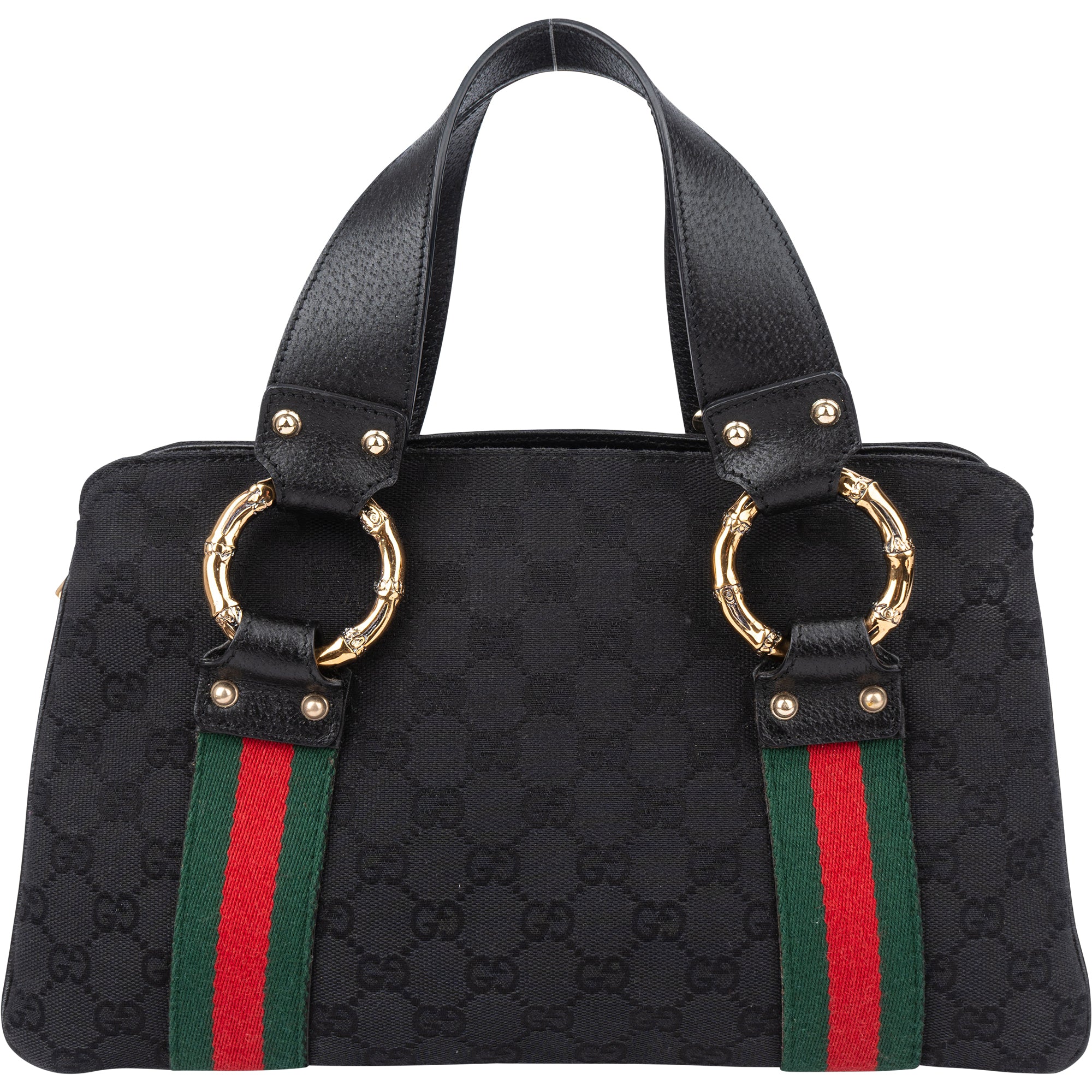 Gucci GG Monogram Bamboo Handbag