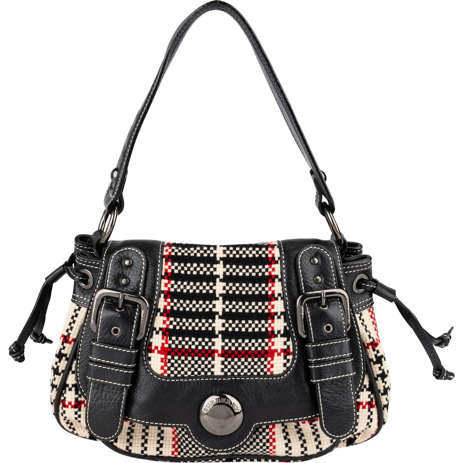 Burberry - Monogram Drawstring Shoulder Bag
