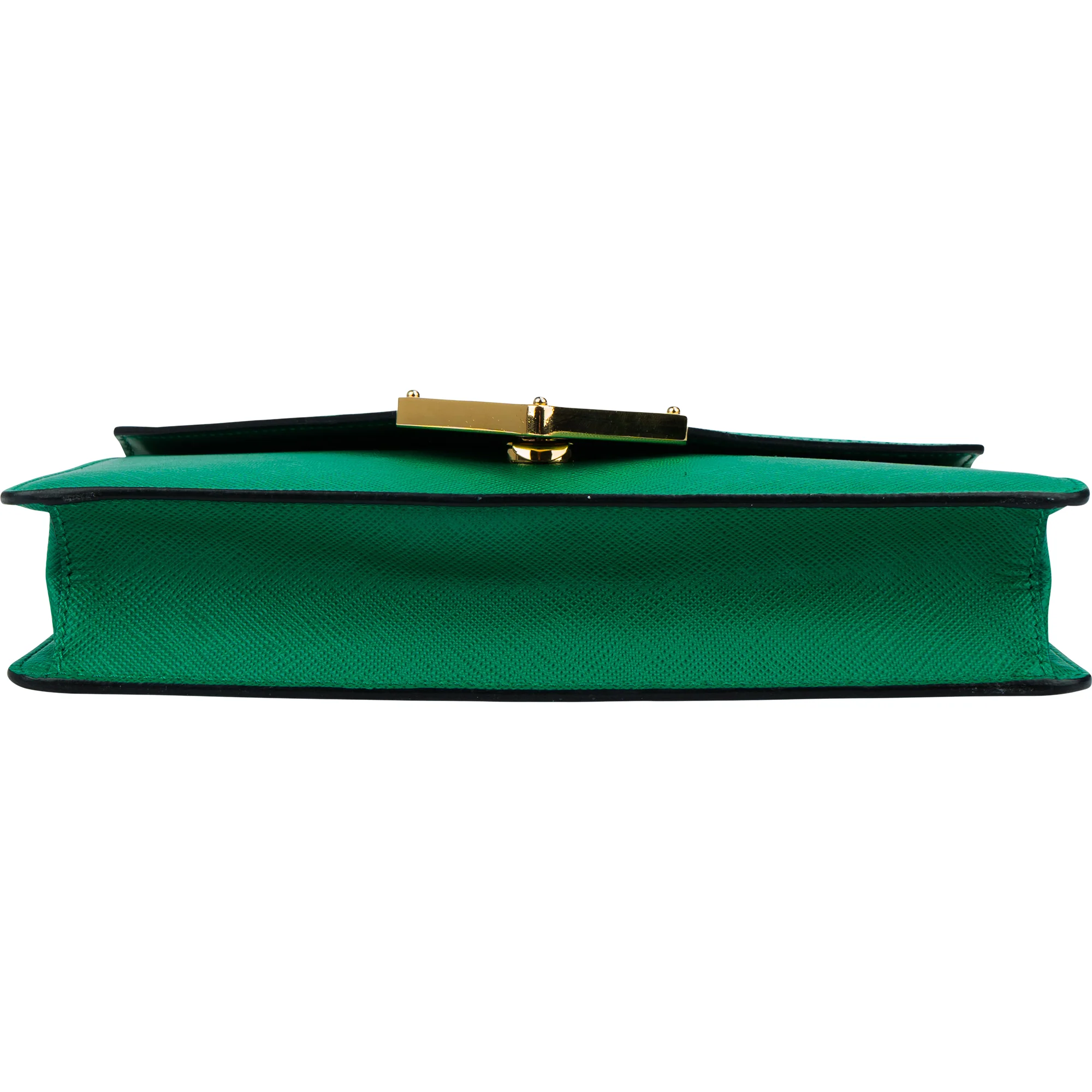 Prada Green Saffiano Leather Big Triangle Crossbody Bag