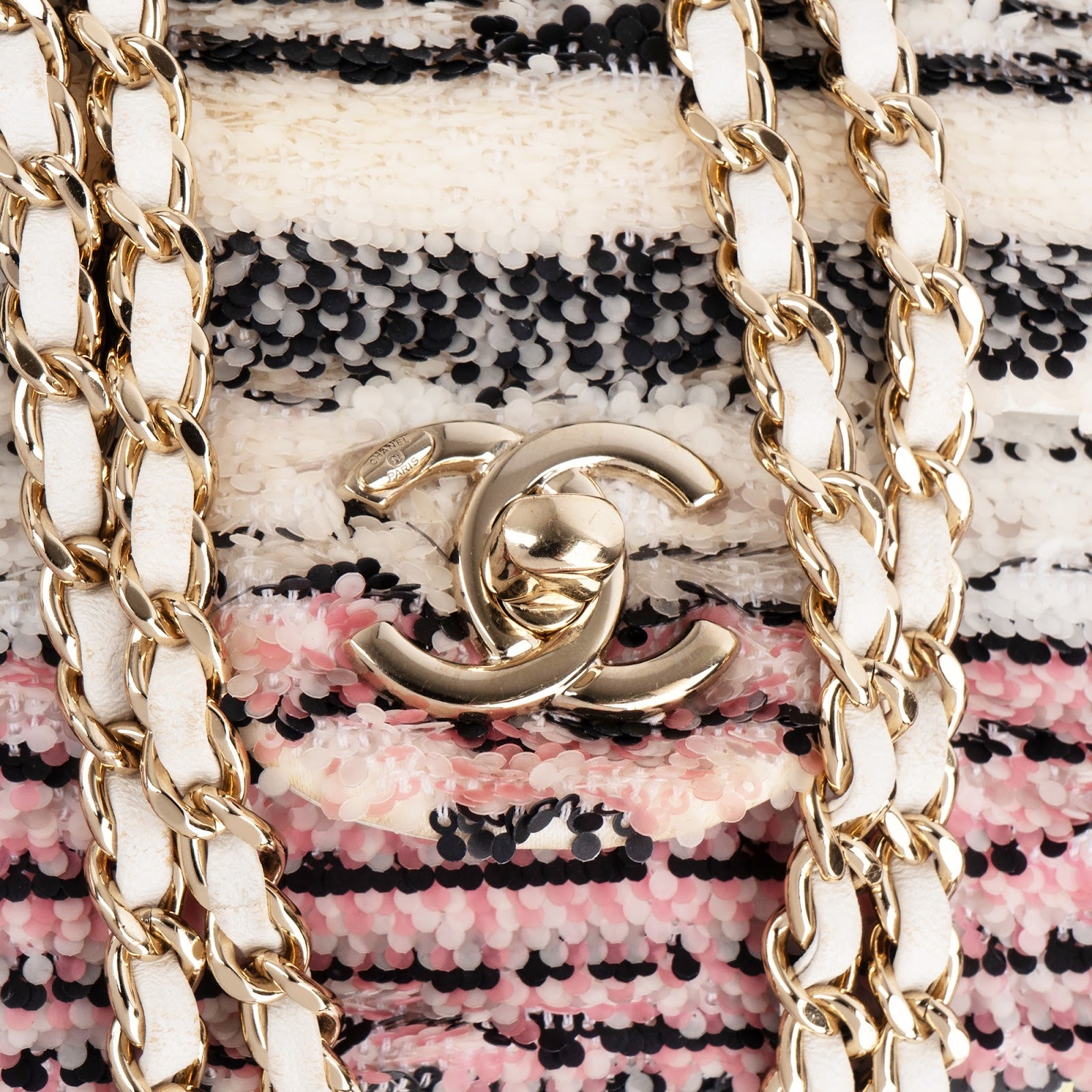 Chanel - Sequin Multicolor Single Flap Crossbody Bag