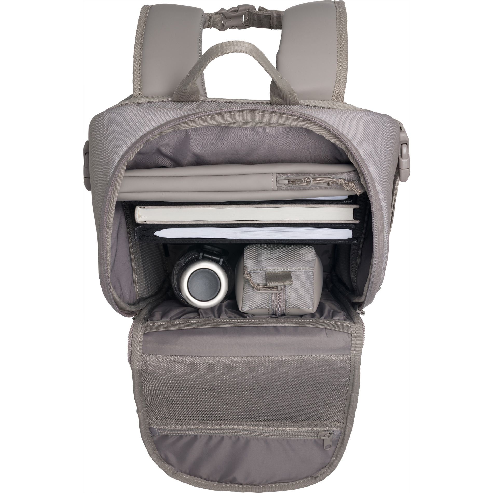 Schulrucksack Street Bold - warm grey