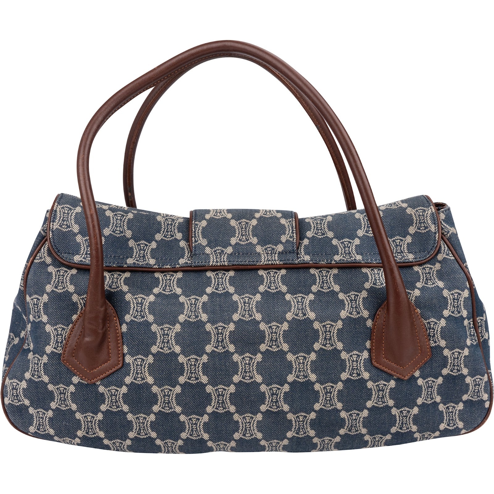 Celine Denim Macadam Monogram Buckle Handbag