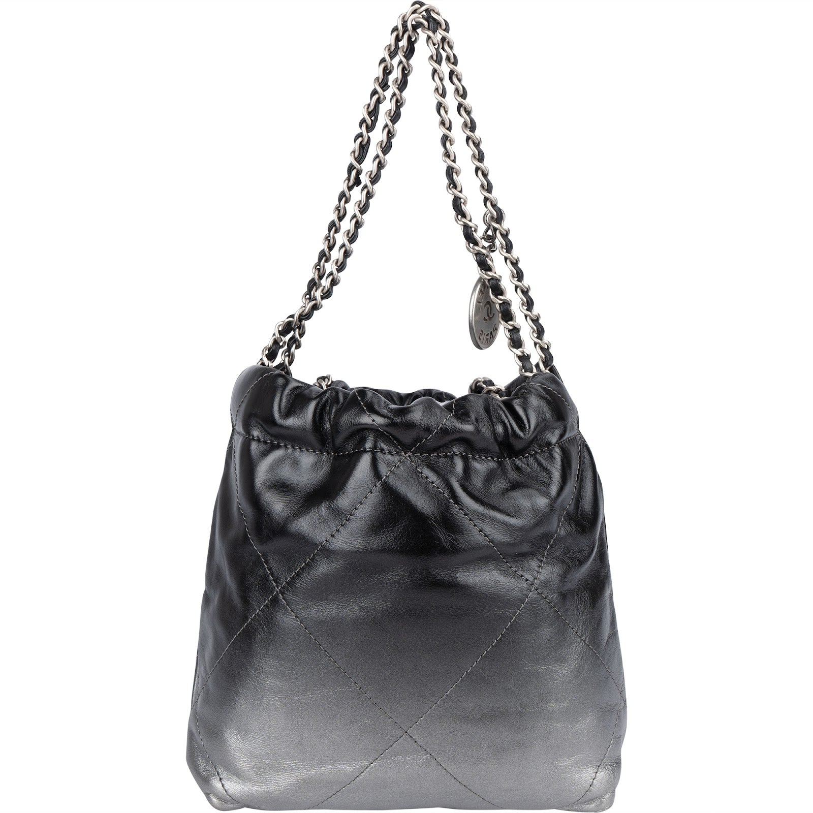 Chanel 22 Quilted Lambskin Ombre Drawstring Crossbody Bag