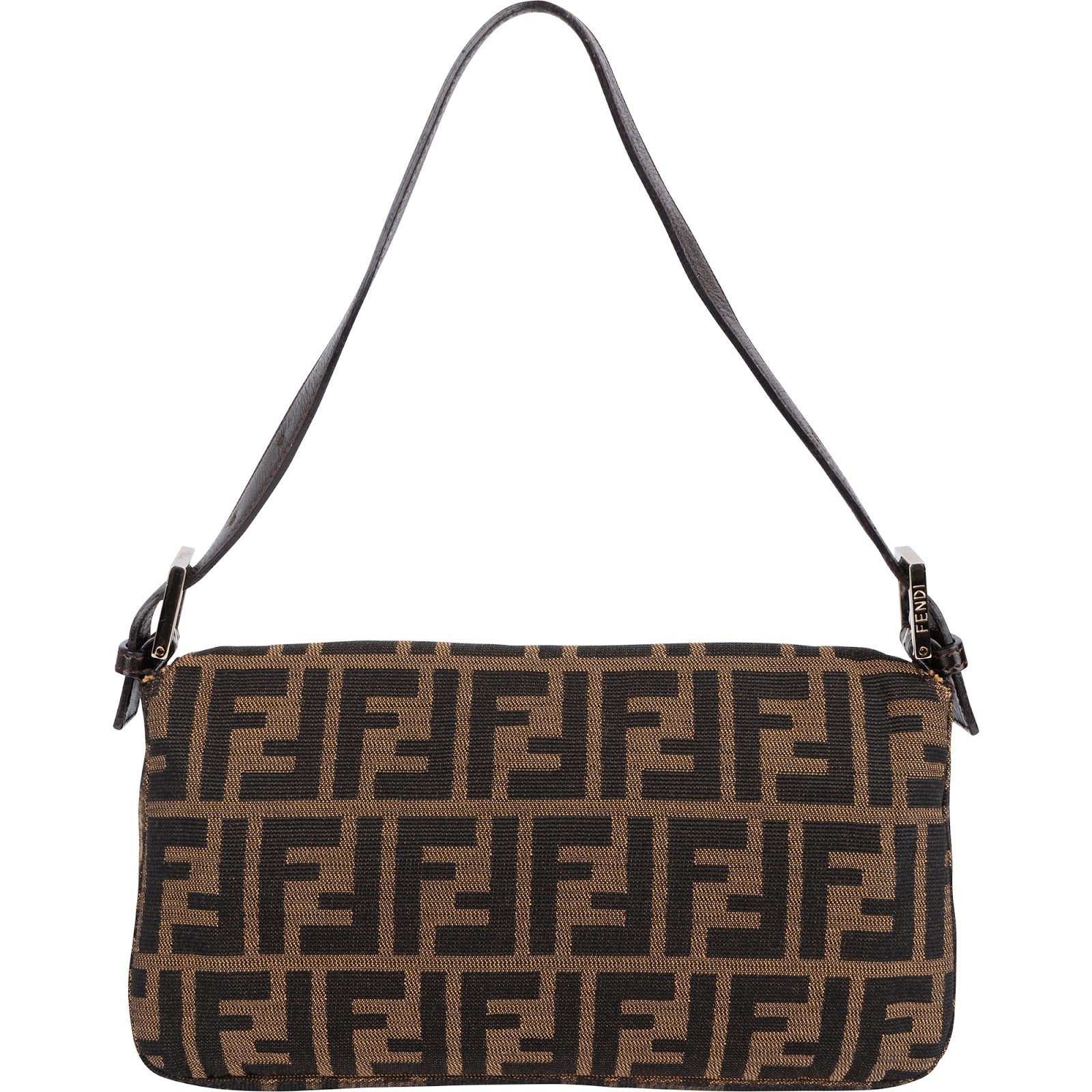 Fendi Monogram Zucca Baguette Shoulder Bag