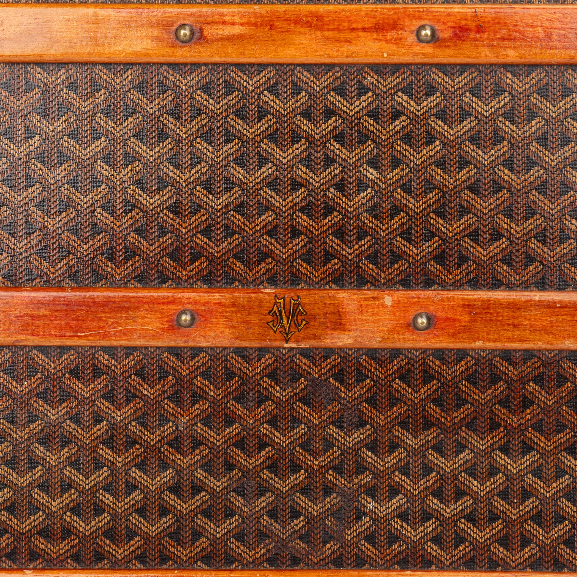 Goyard Goyardine "JVC" Cabin Koffer Malle 90