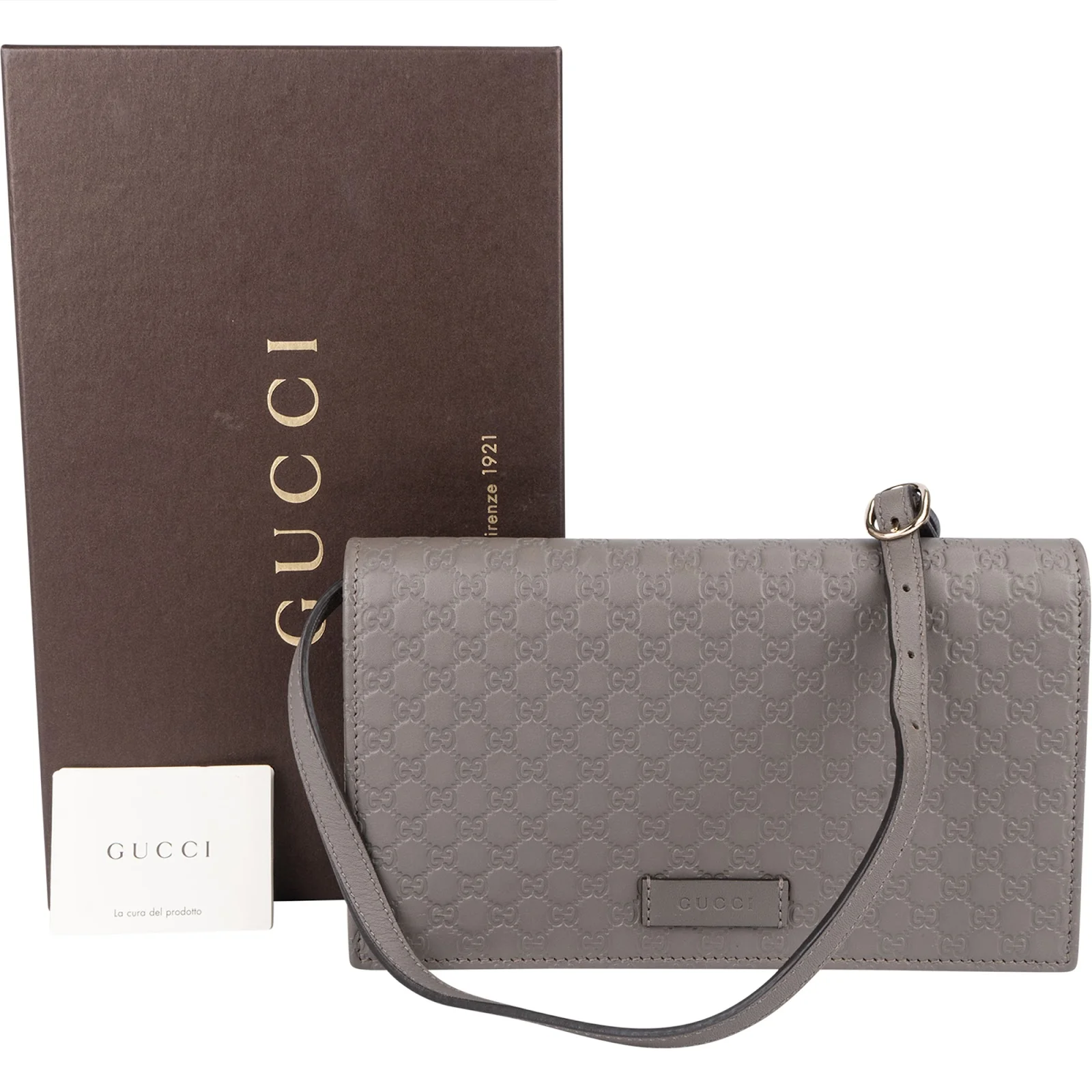 Gucci GG Microguccissima Leather Wallet On Chain Crossbody Bag