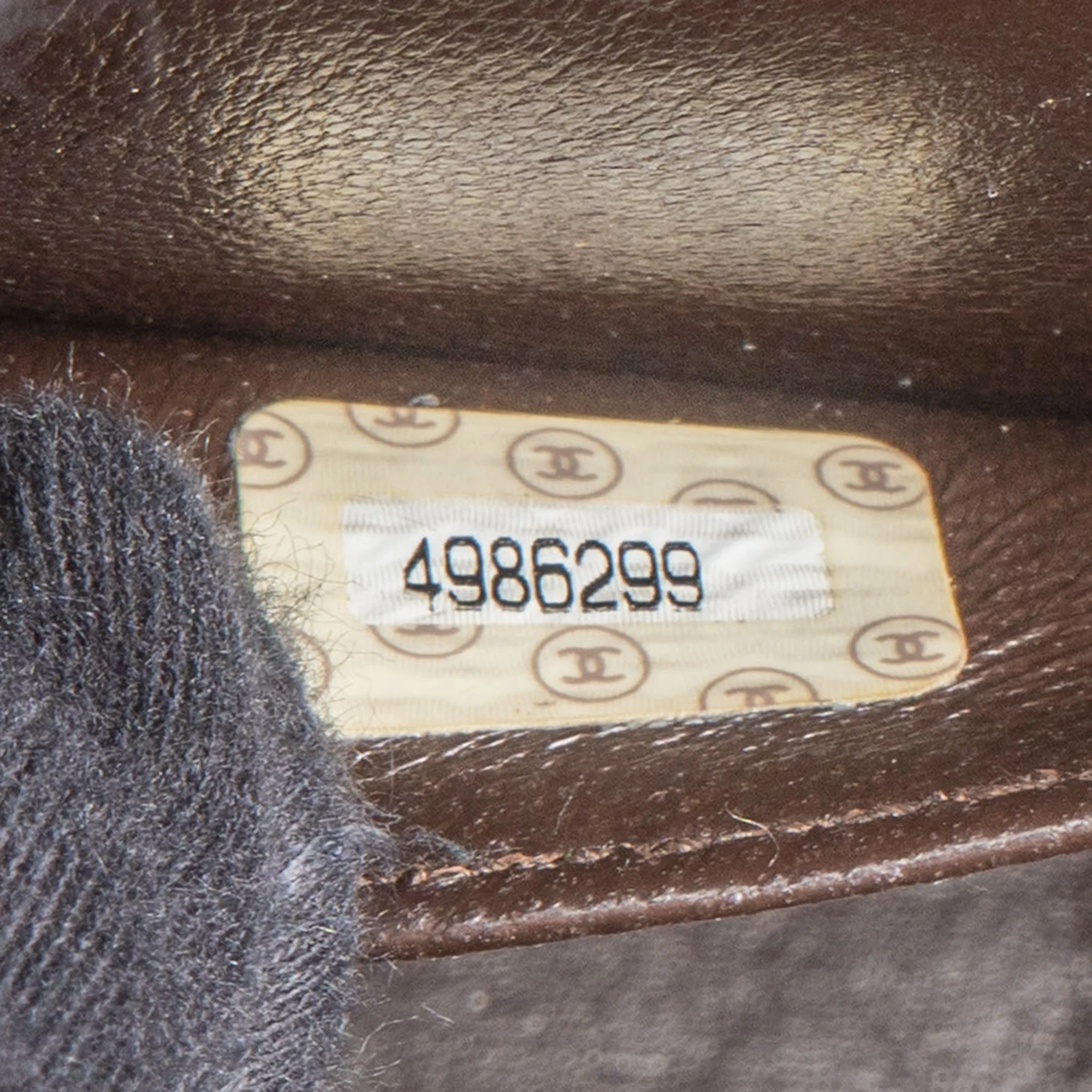 Chanel Quilted Suede Acrylic RARE 90s Vanity Handbag