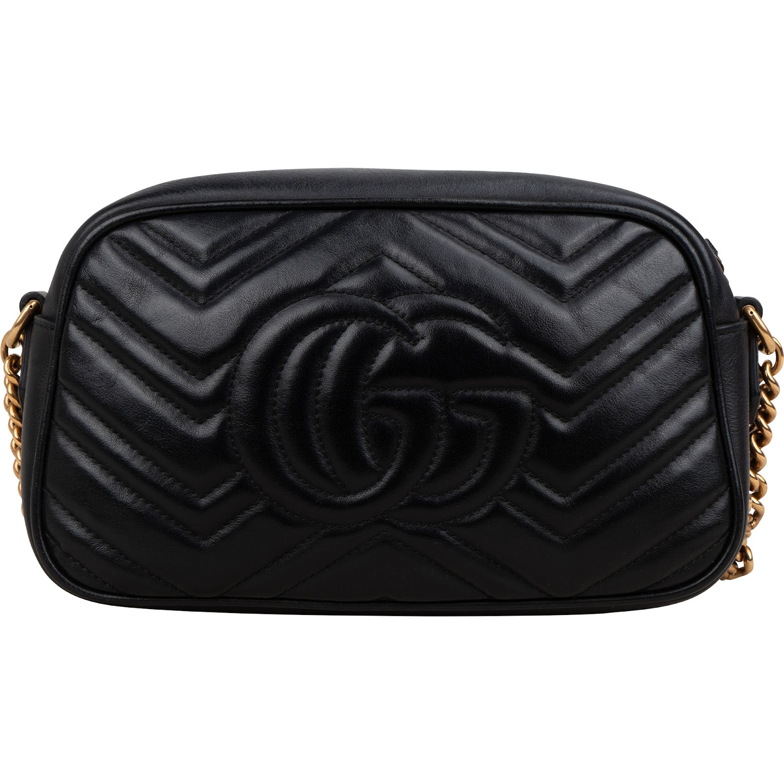 Gucci Chevron Matelassé Leather GG Marmont Camera Crossbody Bag