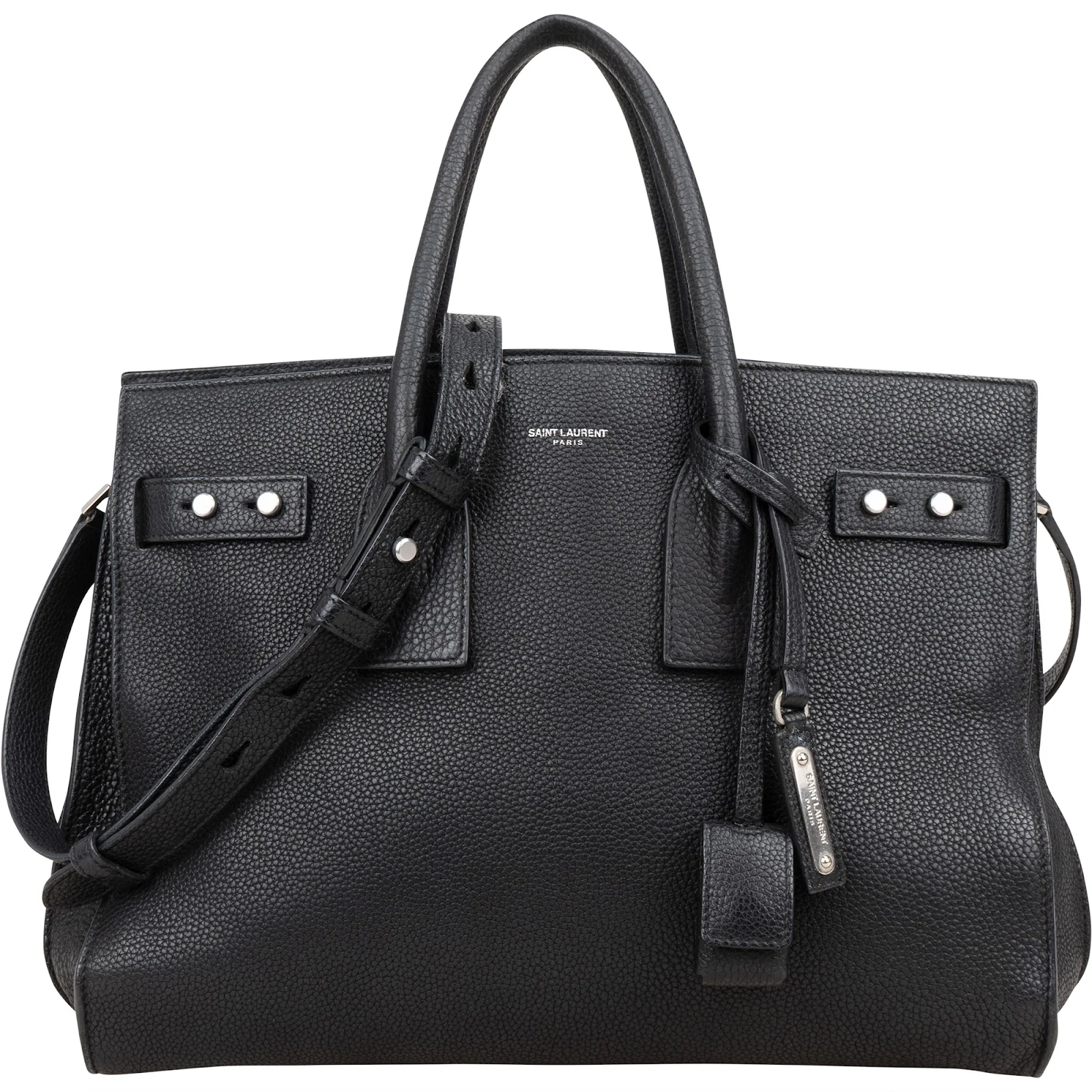 Saint Laurent Grained Leather Sac de Jour Handbag