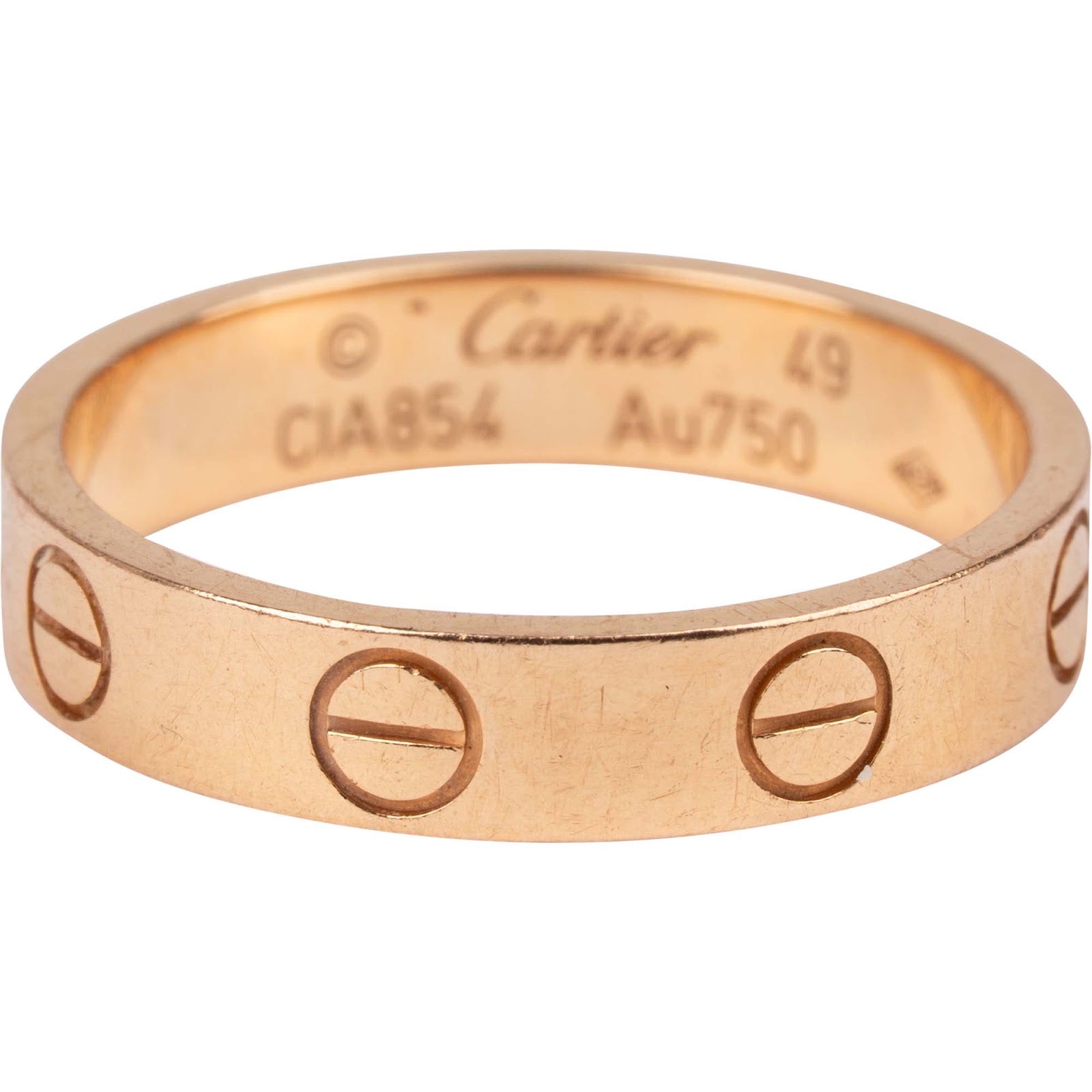 Cartier Au 750 Gold LOVE Wedding Band Ring (#49)