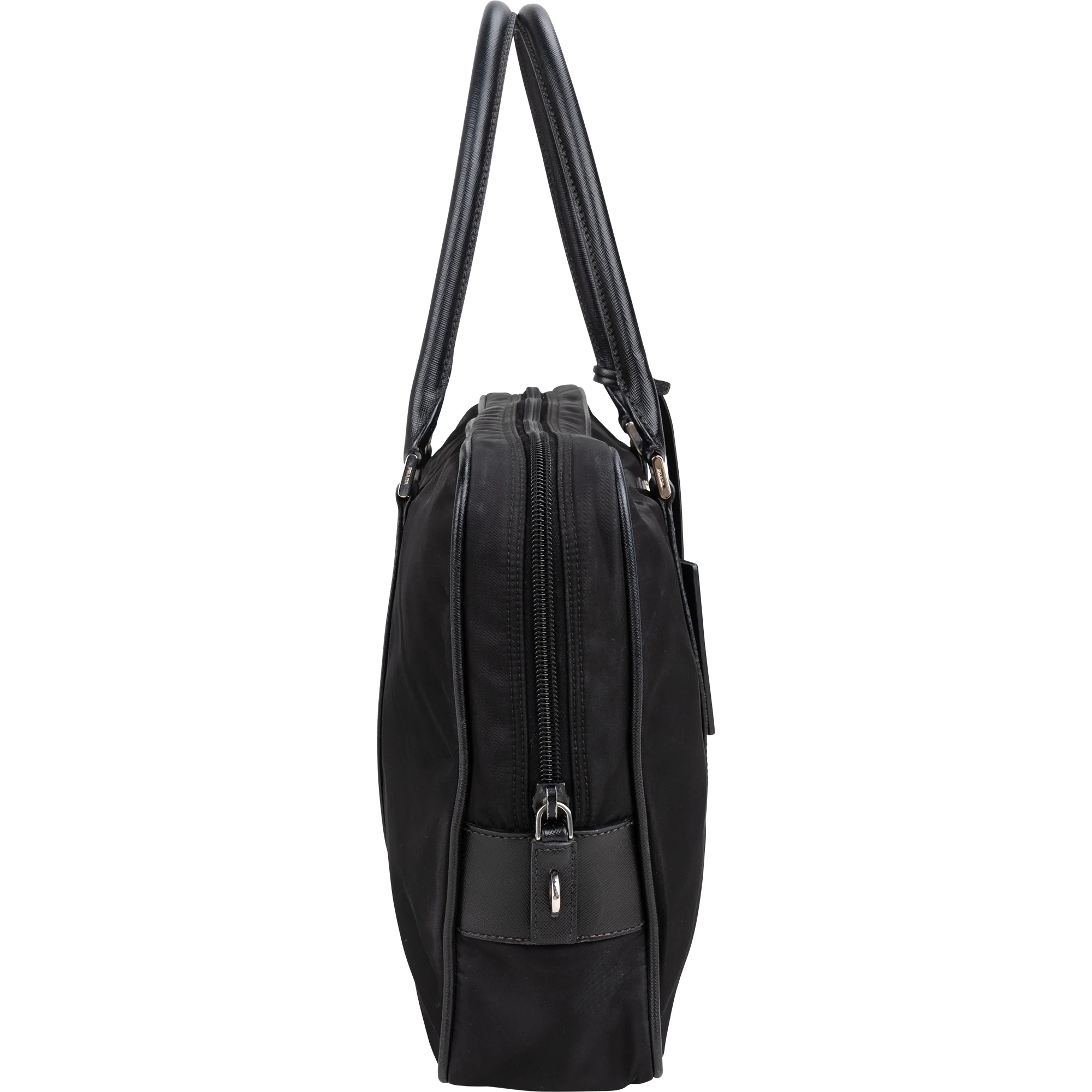 Prada Black Nylon Triangle Business Tasche