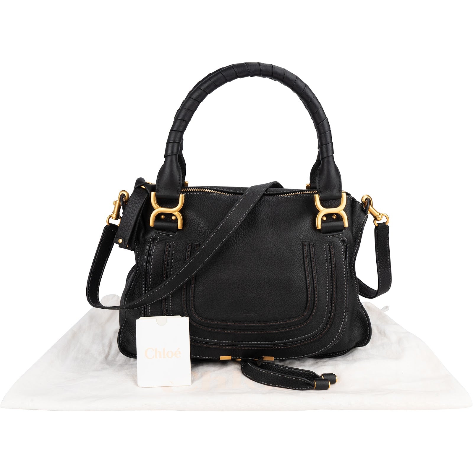 Chloé Grained Leather Marcie Handbag