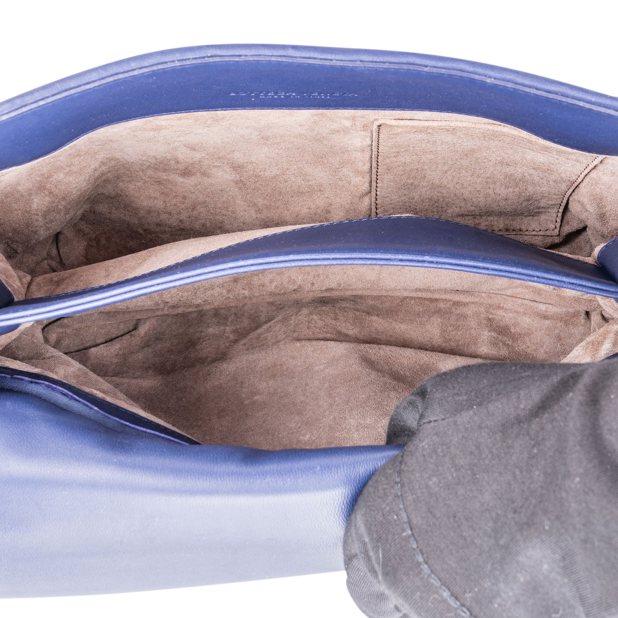 Bottega Veneta Blue Purple Intrecciato Leather Shoulder Bag