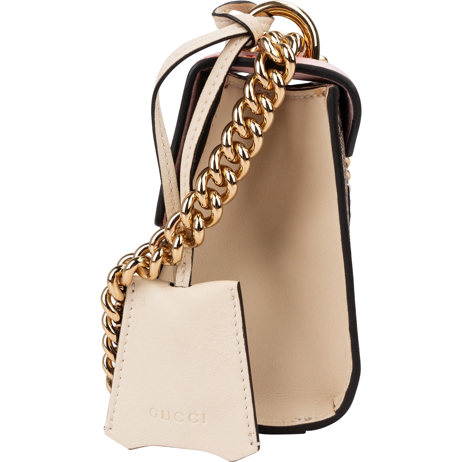 Gucci Monogram GG Supreme Apple Print Padlock Small Shoulder Bag