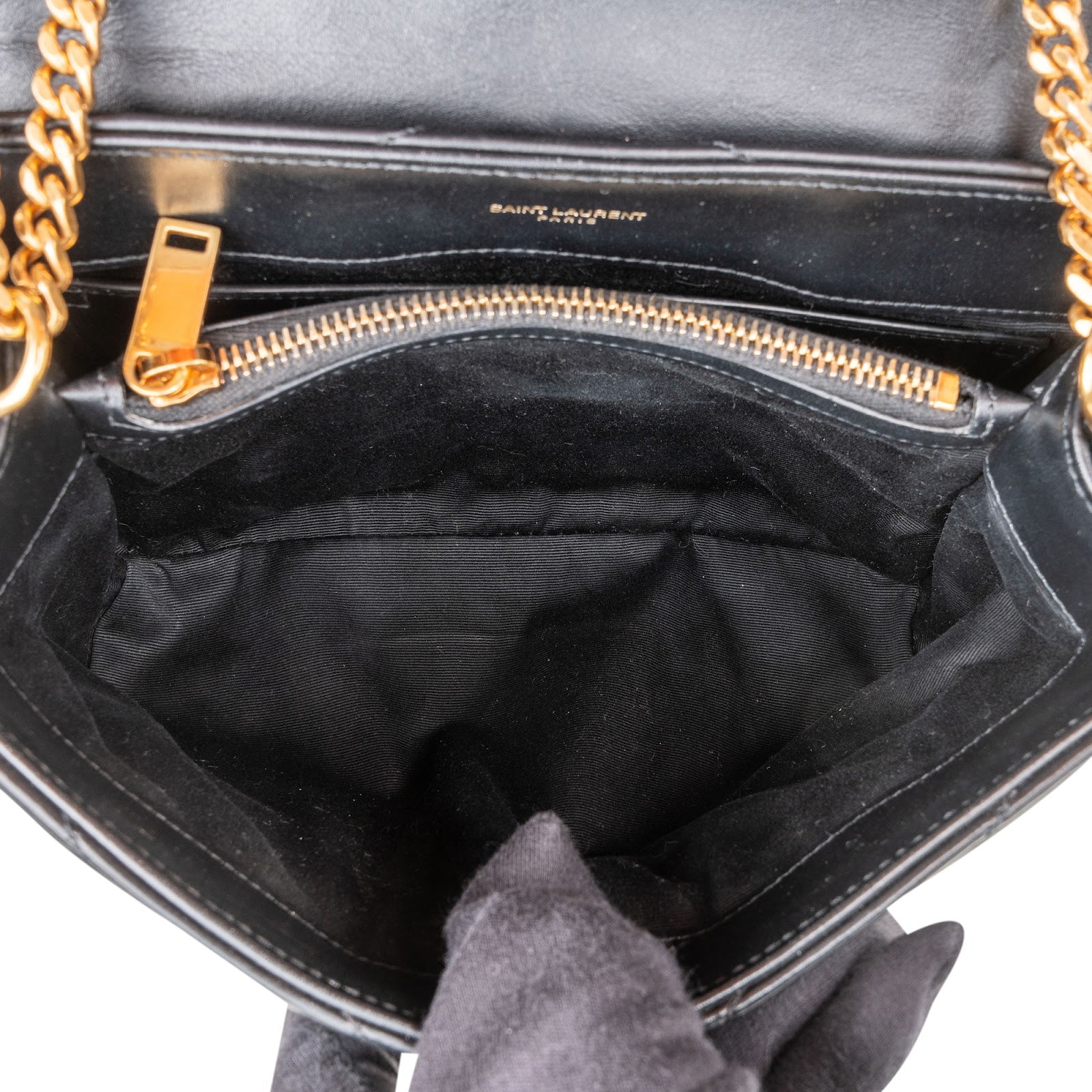Saint Laurent kleine Loulou-crossbodytas van gewatteerd leer