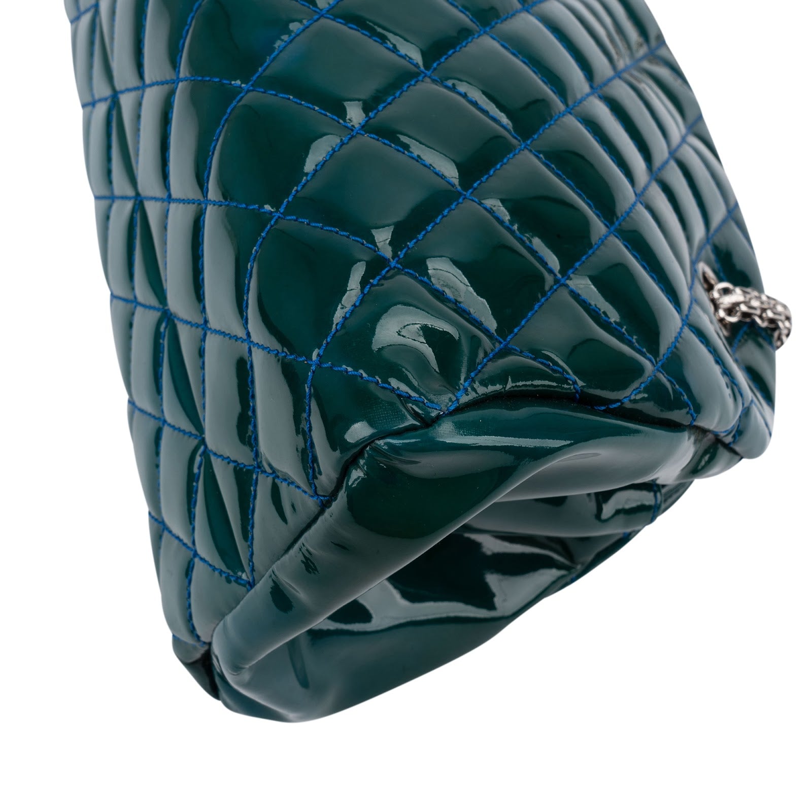 Chanel Quilted Patent Leather Mademoiselle Bowler Shoulder Bag