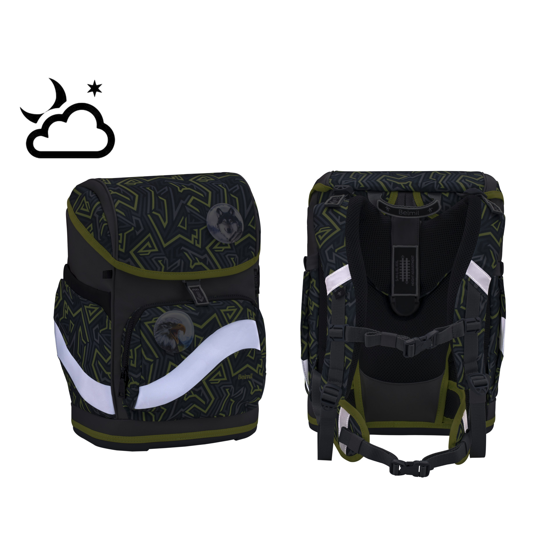 5-częściowy zestaw tornistrów Smarty Plus Iguana