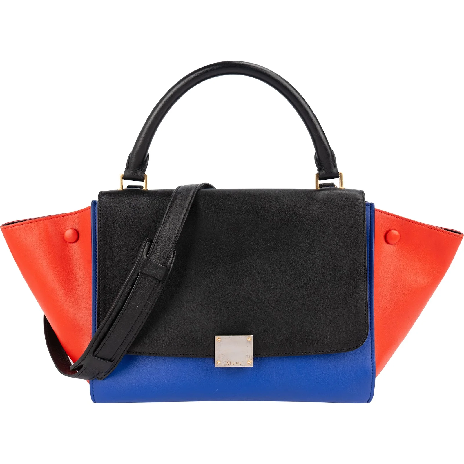 Céline Tricolor Leather Trapeze Handbag