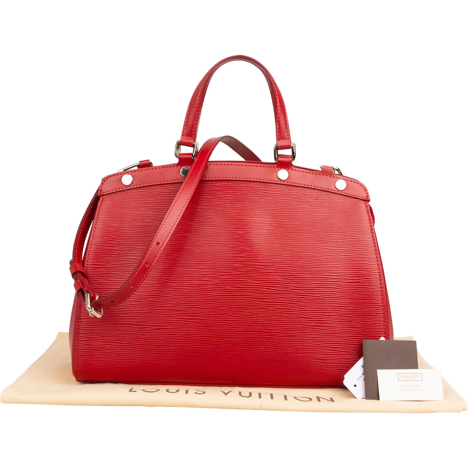 Louis Vuitton Red Epi Leather Brea MM Handbag