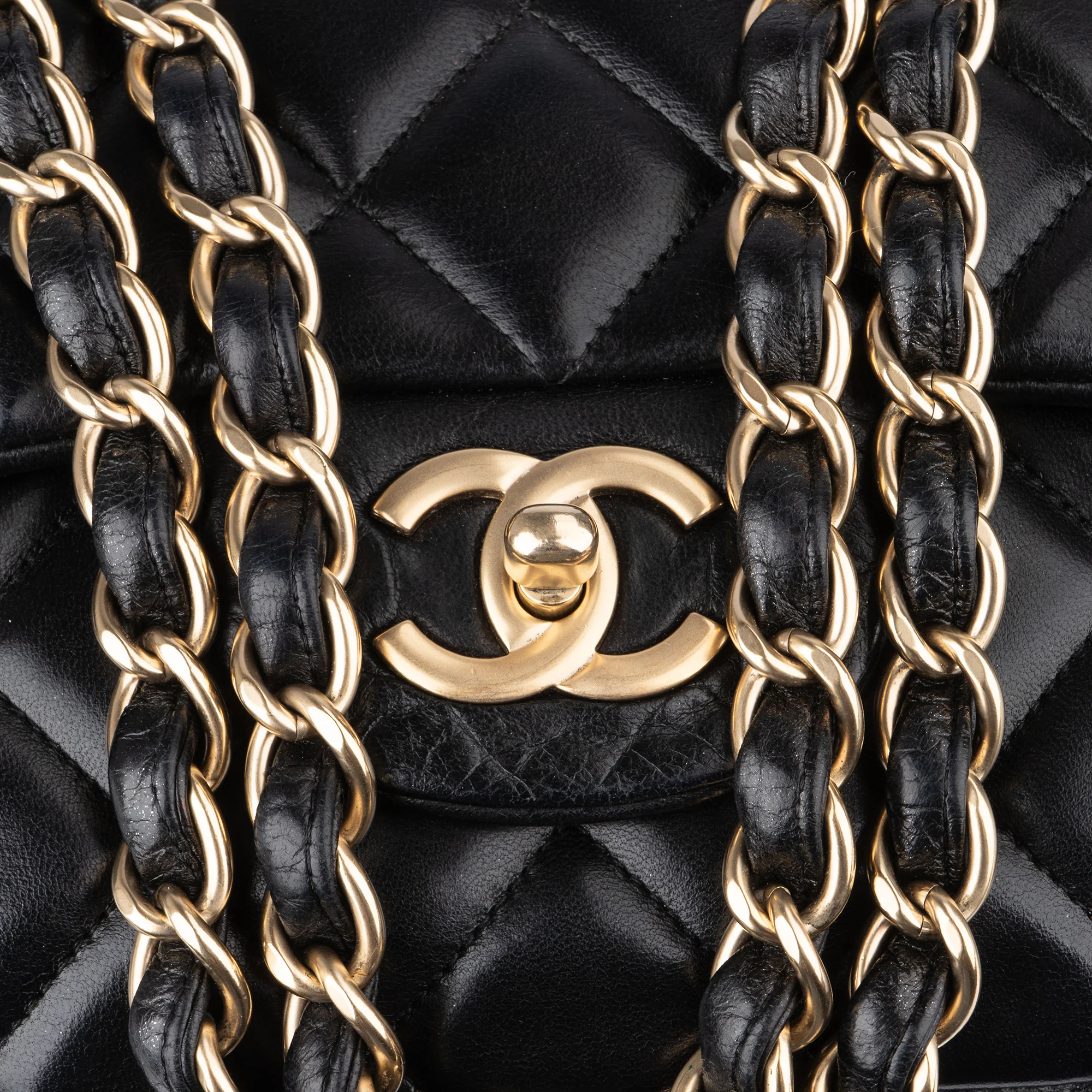 Chanel Quilted Lambskin Maxi Single Flap Crossbody Bag