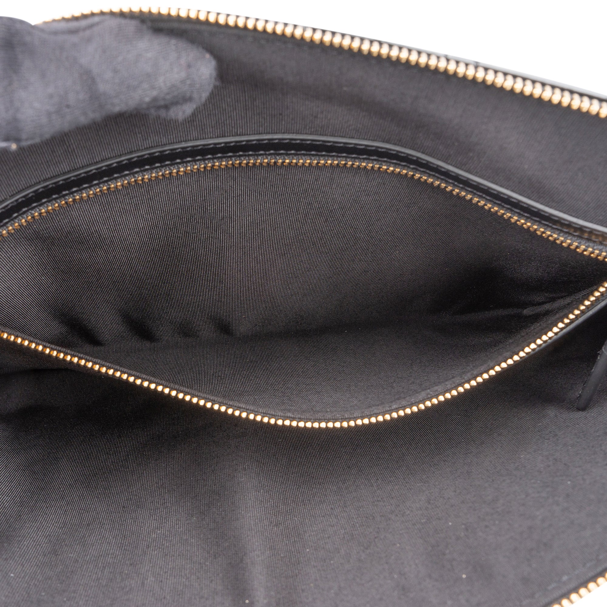 Chanel Quilted Patent Leather CC Clutch
