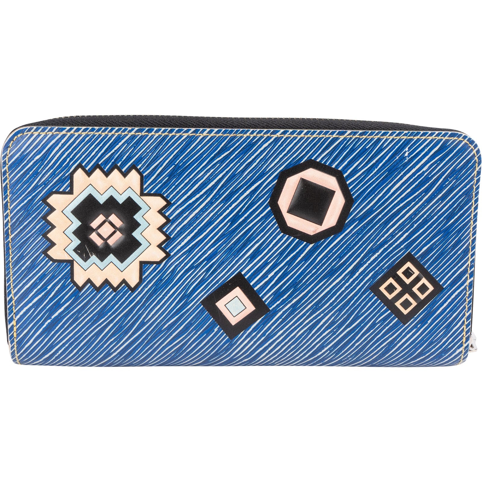 Louis Vuitton – portfel Zippy z naszywkami w stylu azteckim