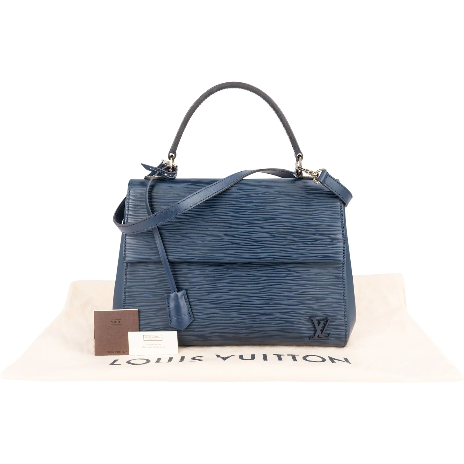 Louis Vuitton Blue Epi Leather Cluny MM Handbag