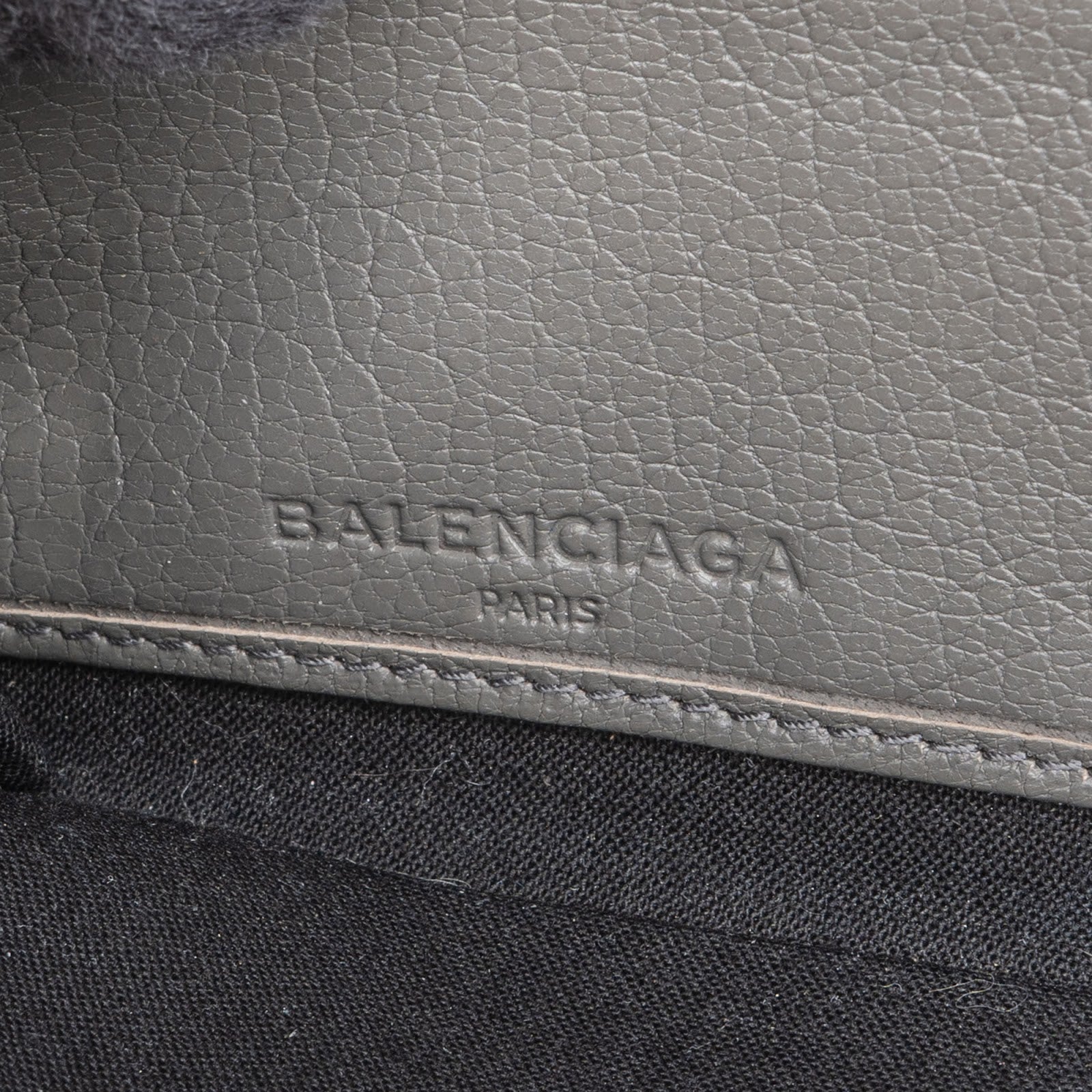 Balenciaga Grey Classic Leather Zip Wallet