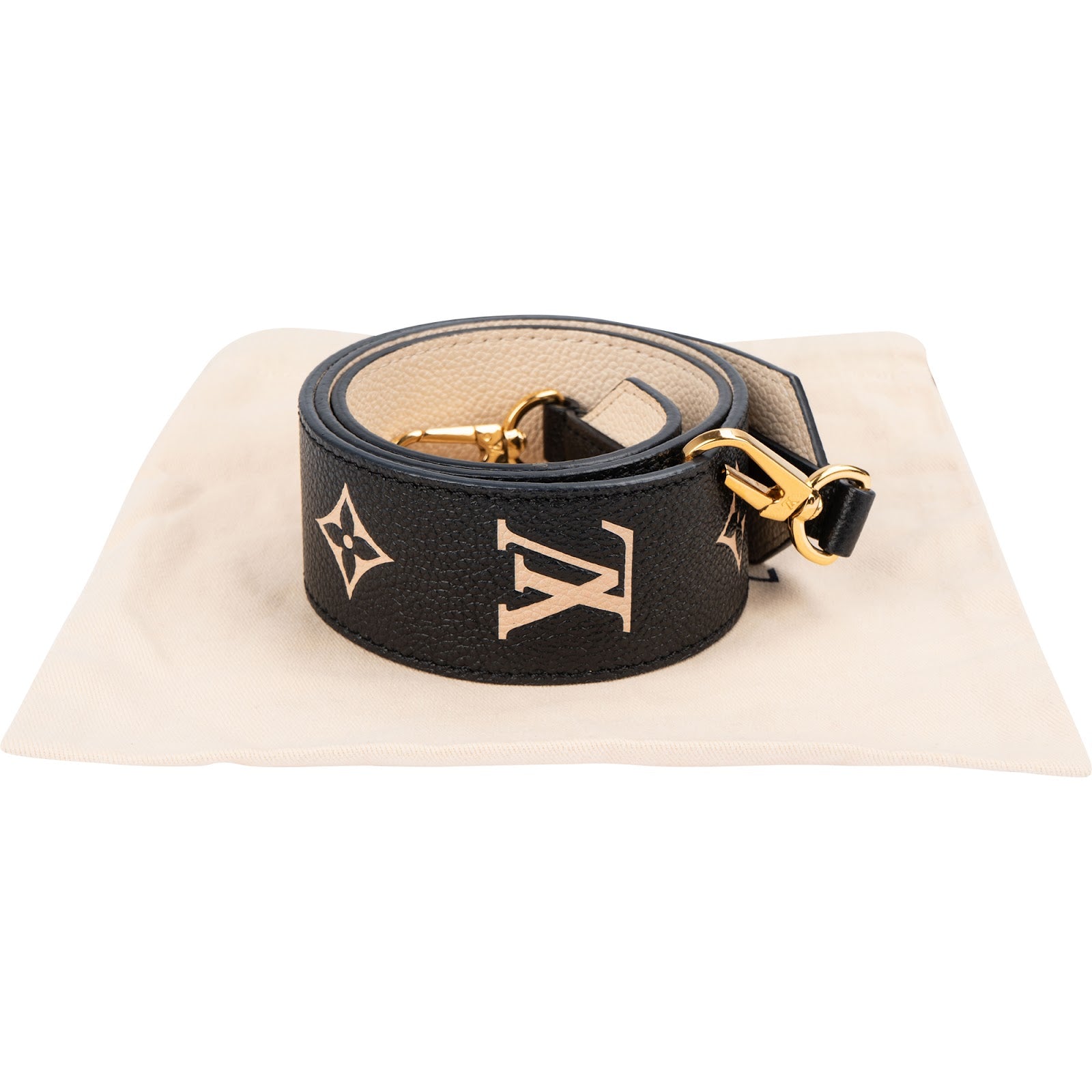 Louis Vuitton – Noir Monogram Giant Reverse schouderriem