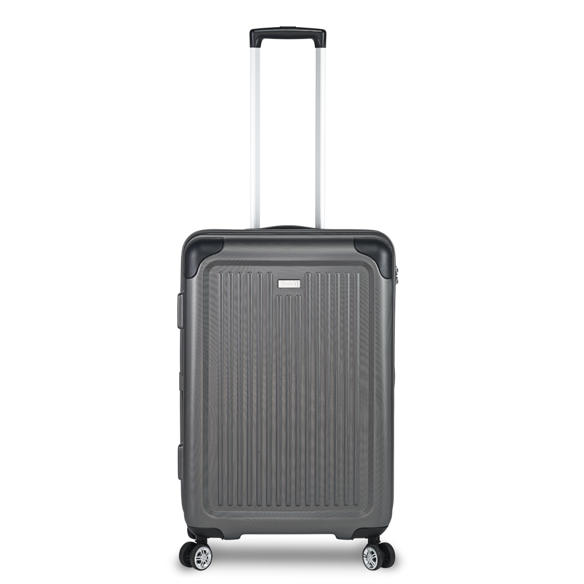 3-tlg. Hartschalen-Koffer-Set mit 4 Rollen, Stripe - Graphit