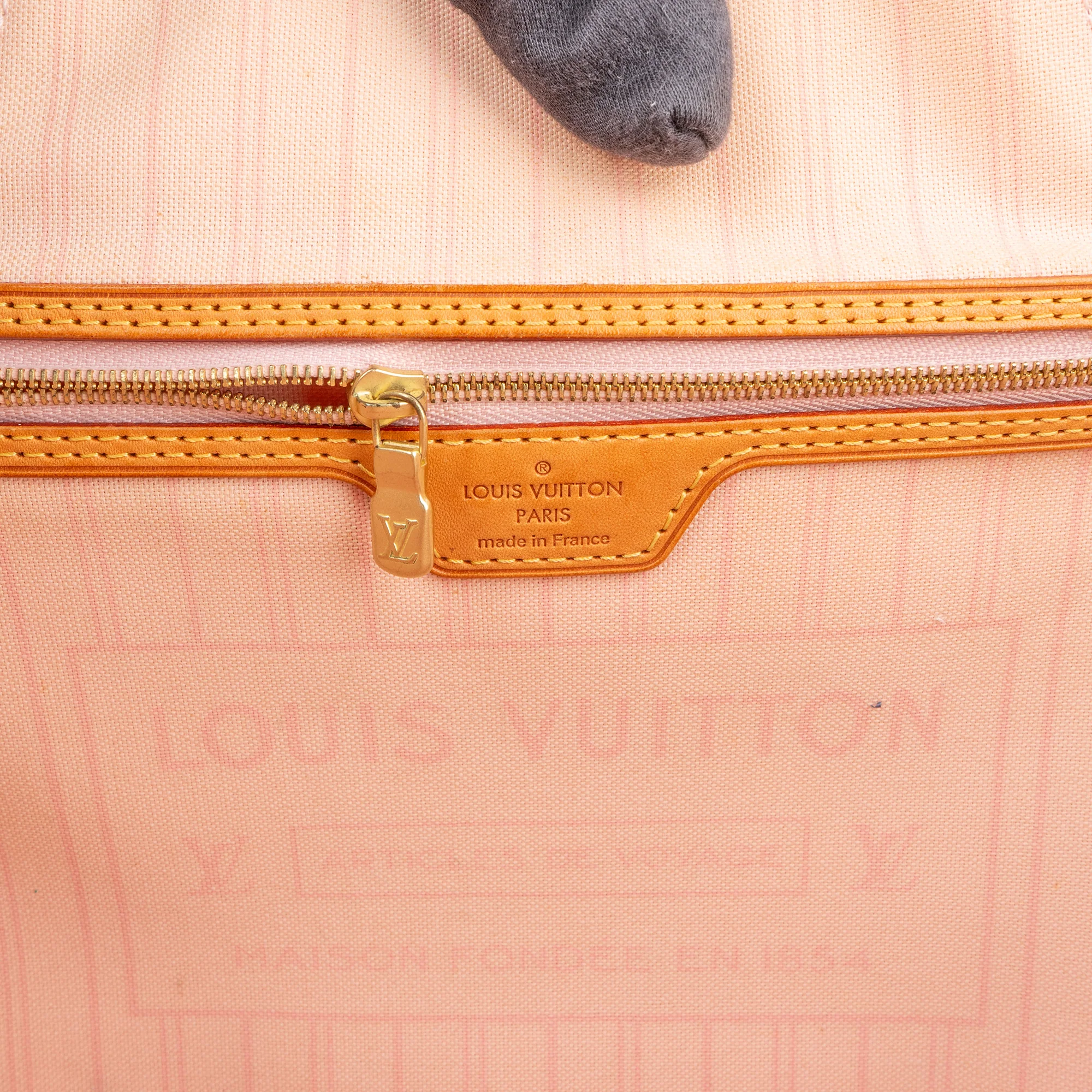 Louis Vuitton Monogram Damier Azur Canvas Neverfull MM Shoulder Bag