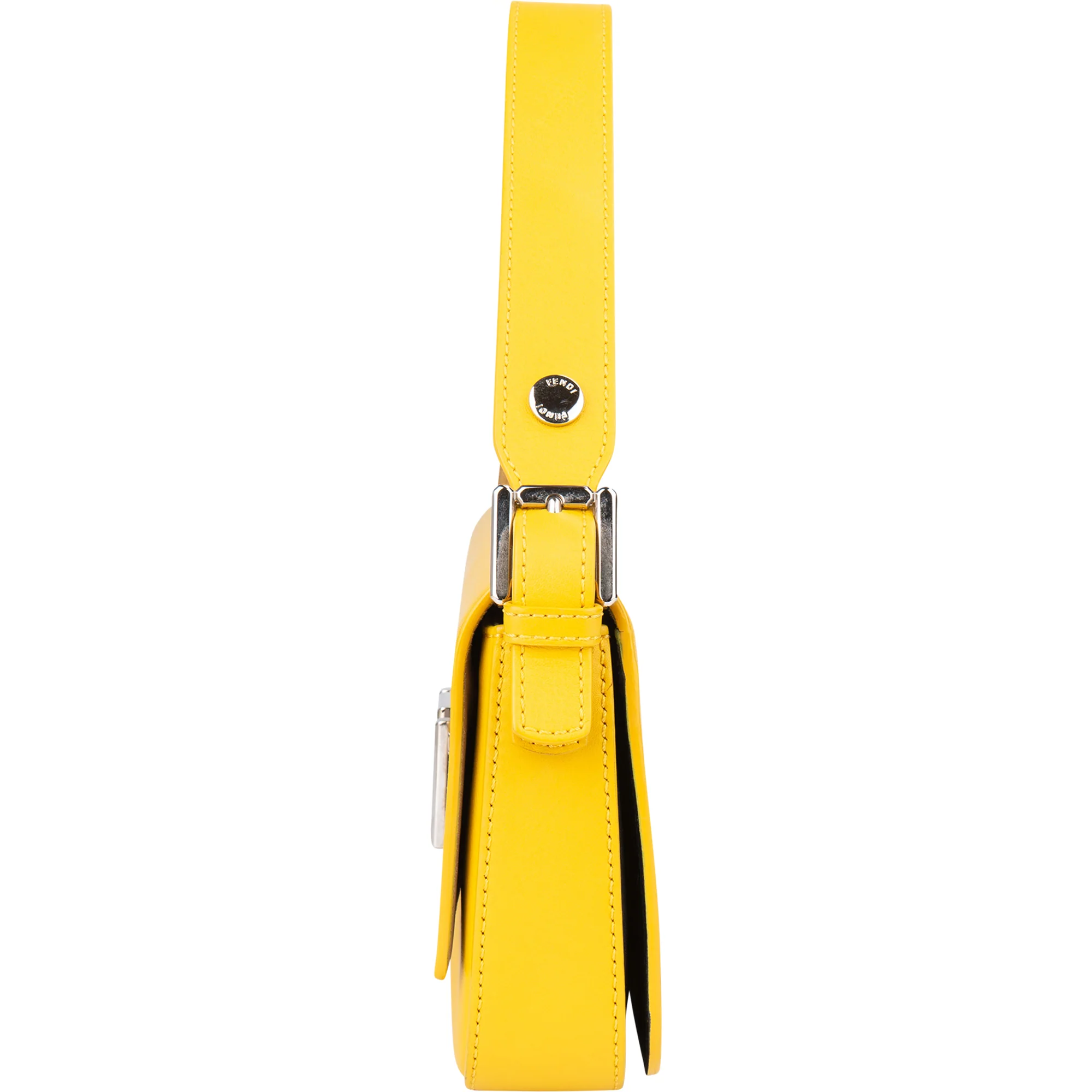 Fendi Sunflower Leather Limited Buckle Baguette Shoulder Bag