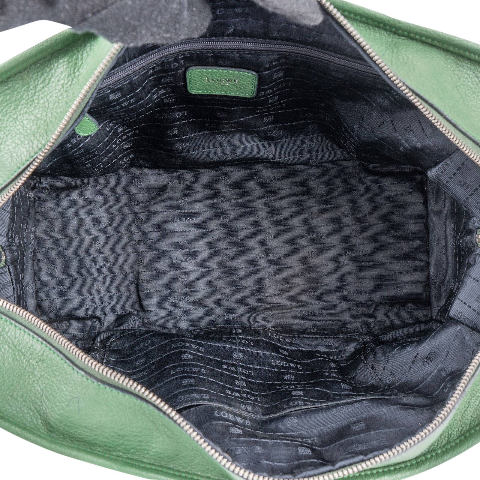 Loewe Green Grained Leather Amazona 35 Handbag