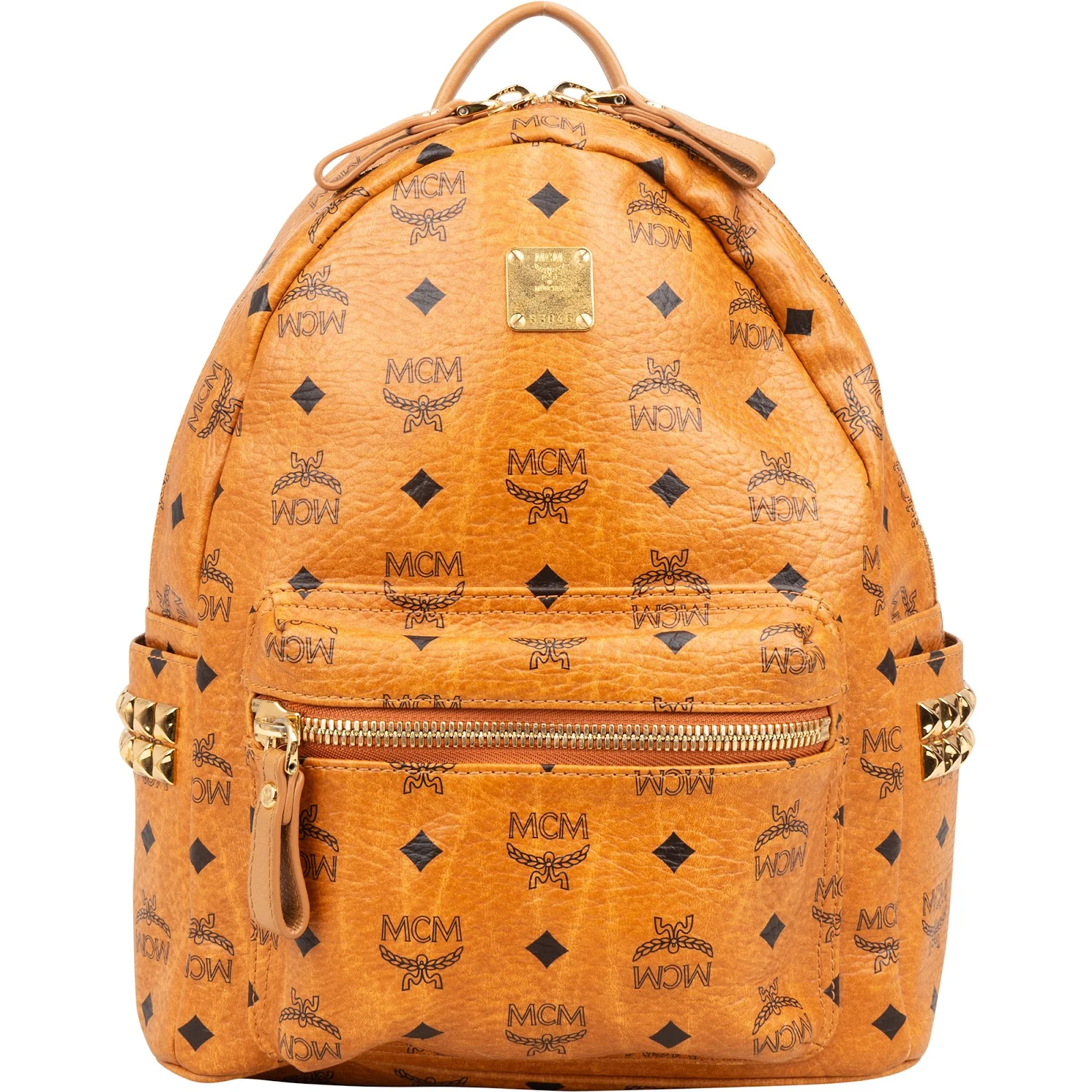 MCM Monogram Visetos Studs Backpack