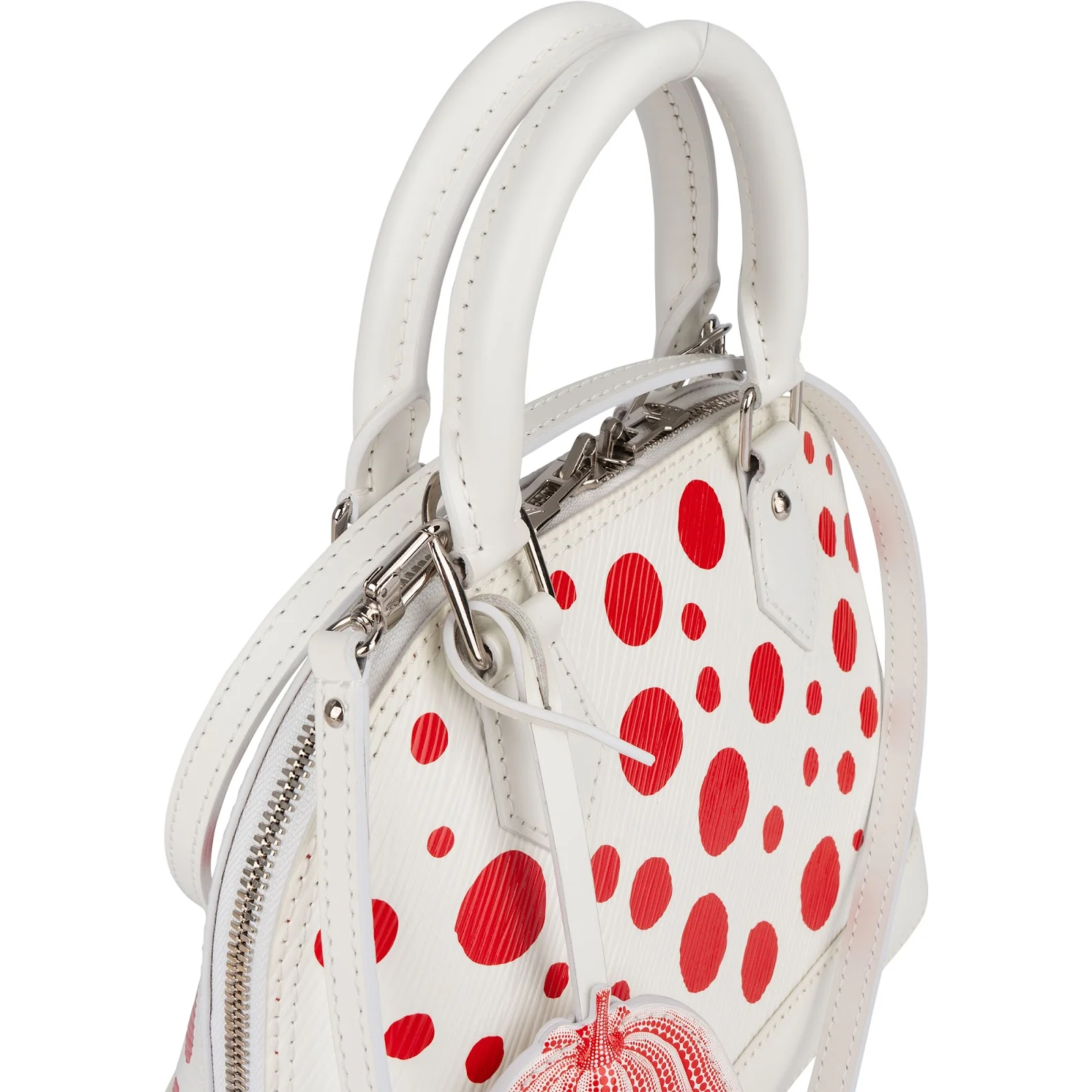 Louis Vuitton White Epi Leather x Yayoi Kusama Alma BB Handbag