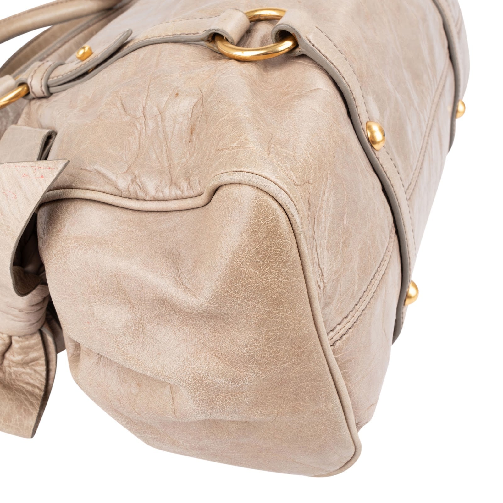 Miu Miu – Vitello Lux leren schoudertas met strik