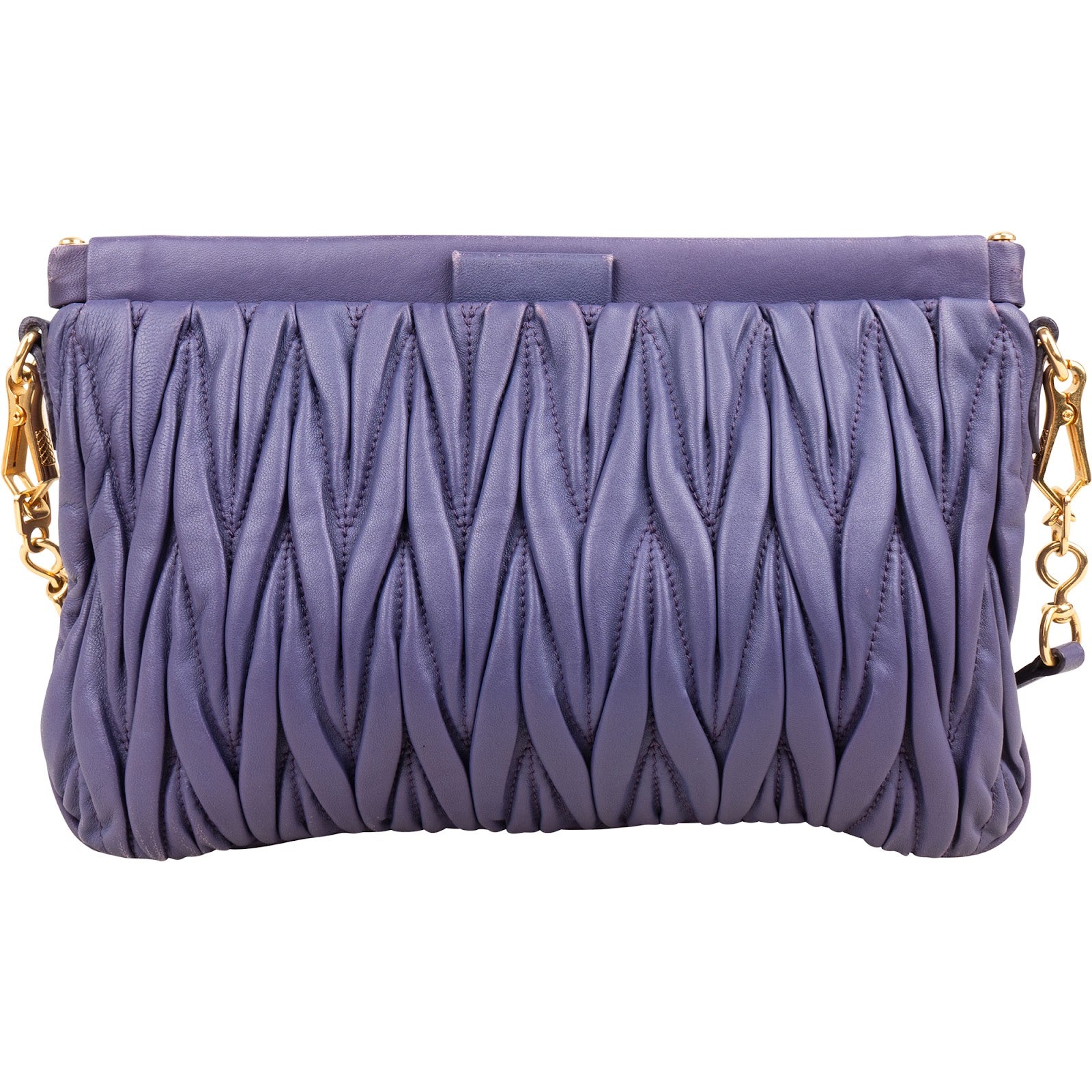 Miu Miu Matelassé Nappa Leather Clutch Crossbody Bag