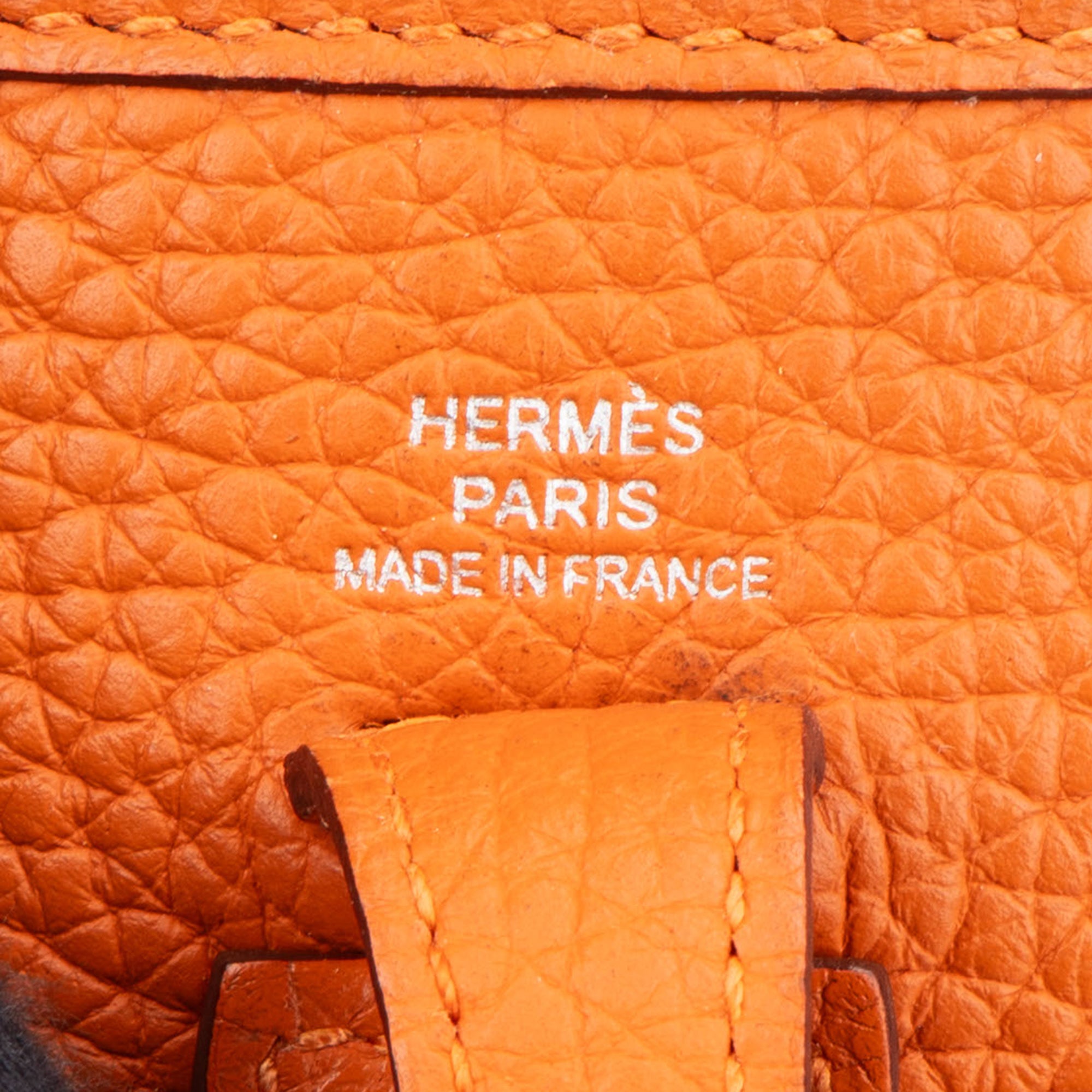 Hermès Orange Clemence Leather Evelyne 16 Crossbody Bag