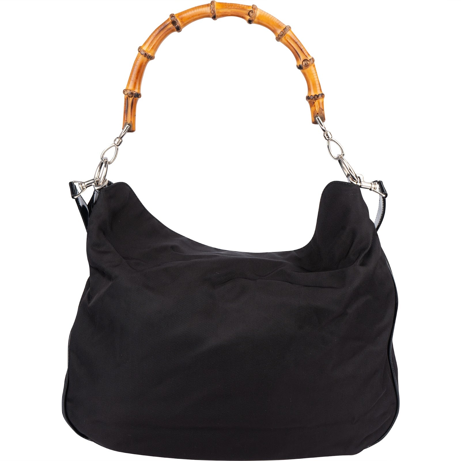 GUCCI Nylon Bamboo Hobo-schoudertas