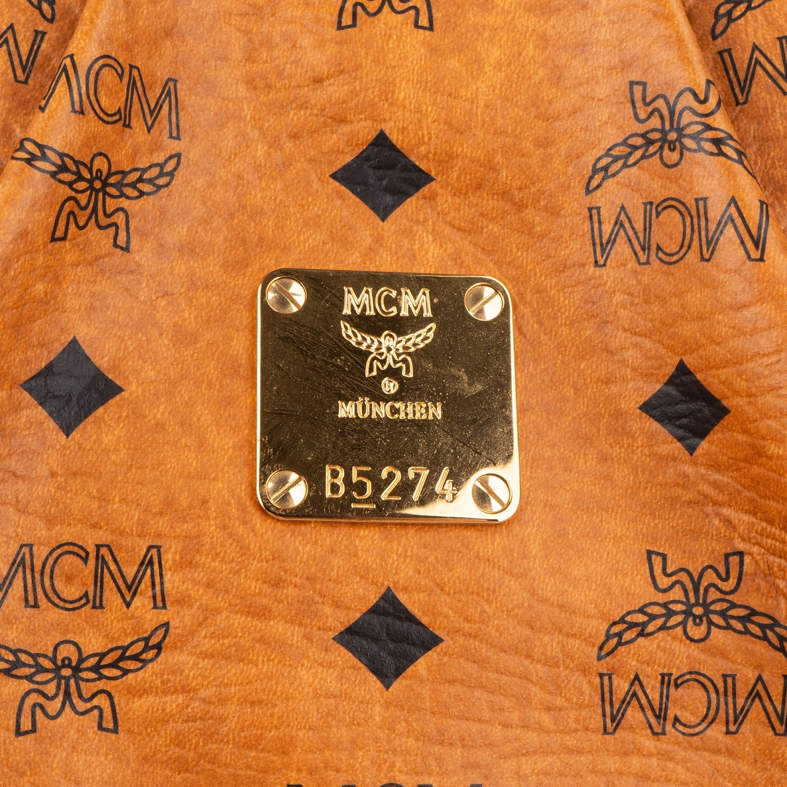 MCM Monogram Visetos Satchel Shoulder Bag