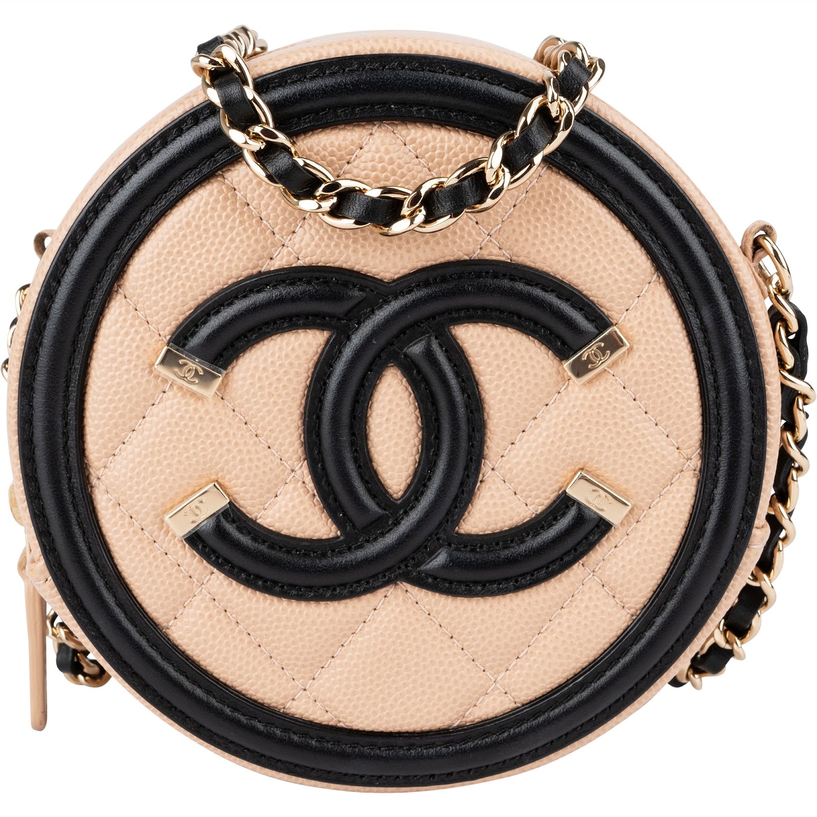 Chanel - CC Filigree Round Crossbody Bag