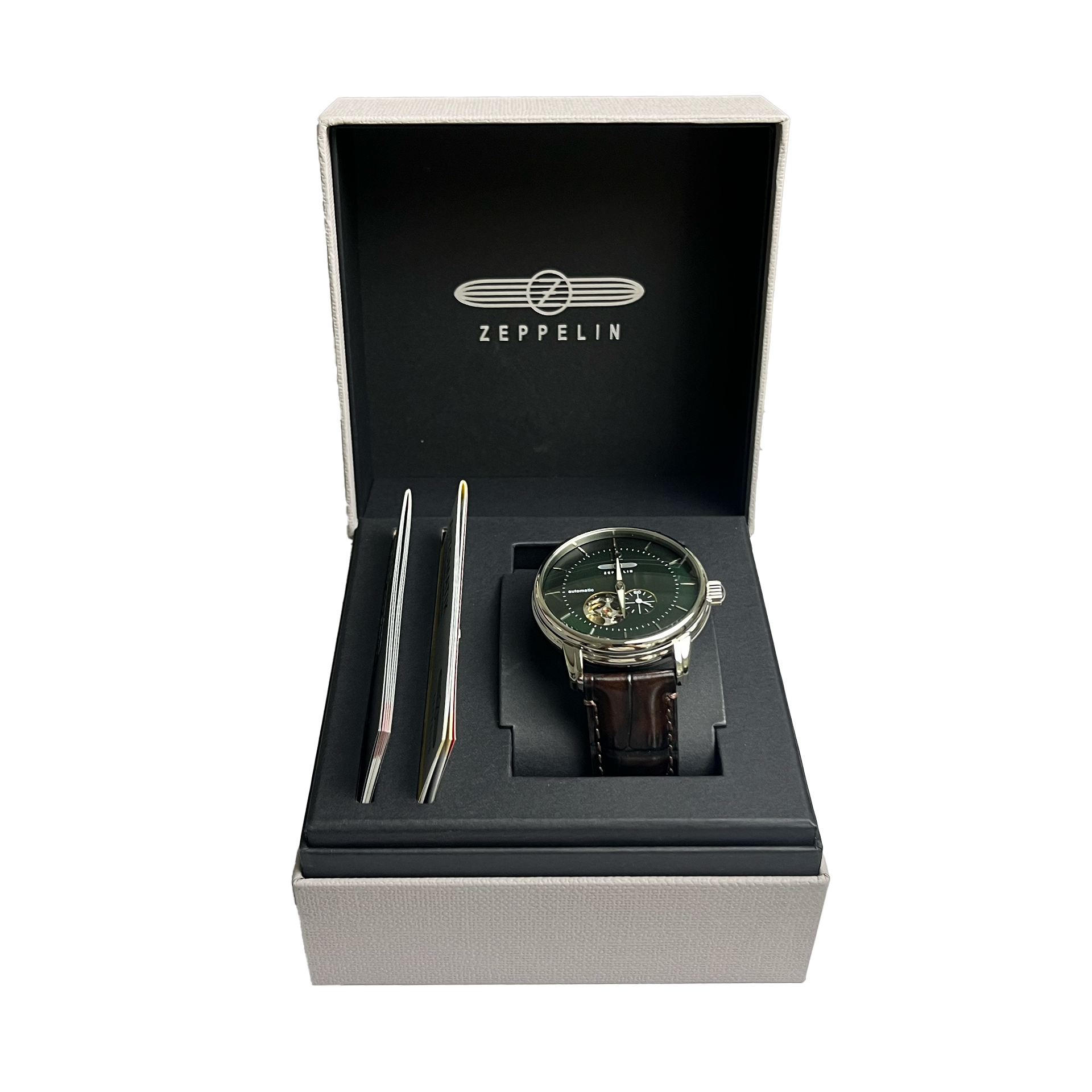 Zeppelin - Automatic Bodensee Open Heart Green - Z81664 LZ120 - Herrenuhr